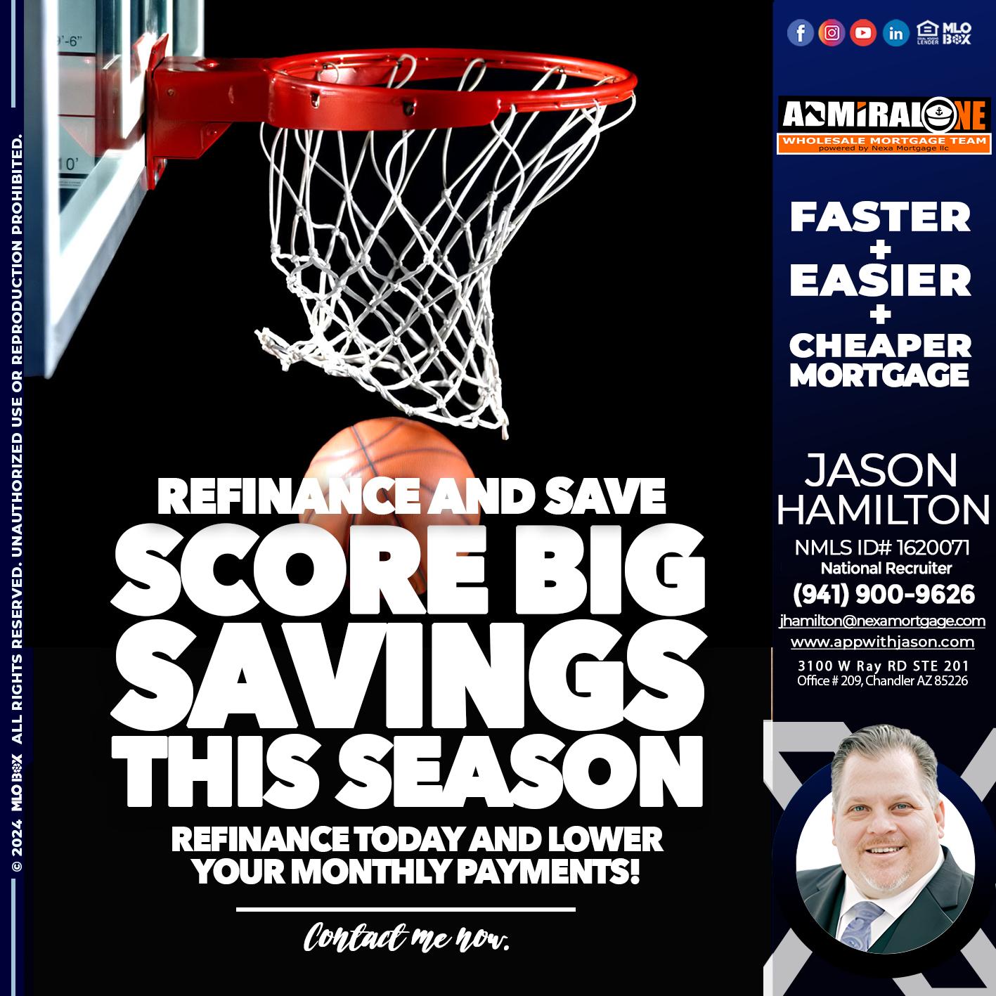 SCORE SAVINGS - Jason Hamilton -Branch Manager  LOS Coach  National Recruiter