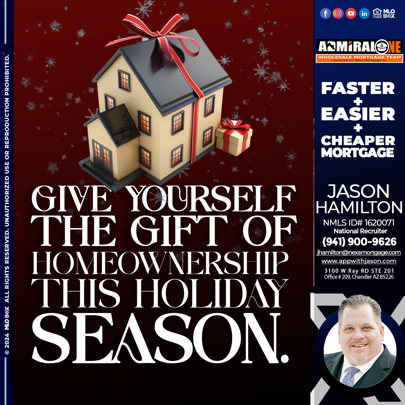 give yourself - Jason Hamilton -Branch Manager  LOS Coach  National Recruiter