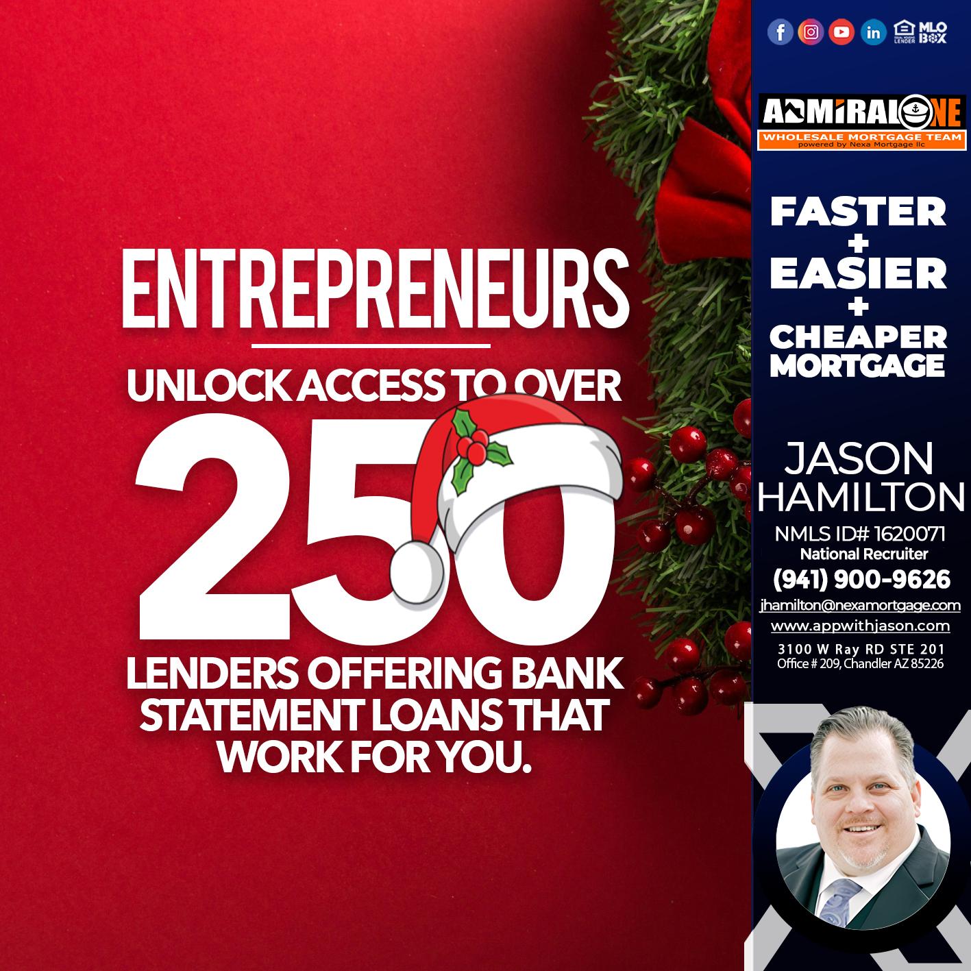 ENTREPRENEURS - Jason Hamilton -Branch Manager  LOS Coach  National Recruiter