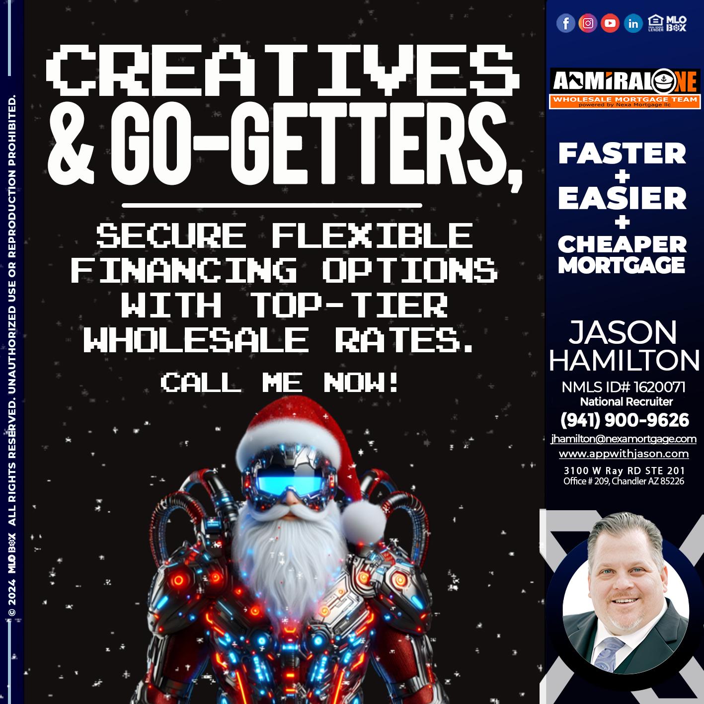 creatives and go-getters - Jason Hamilton -Branch Manager  LOS Coach  National Recruiter