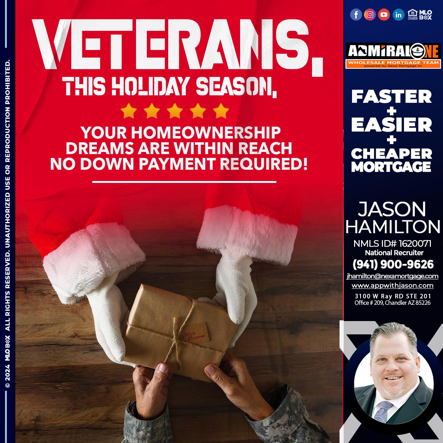 VETERANS - Jason Hamilton -Branch Manager  LOS Coach  National Recruiter