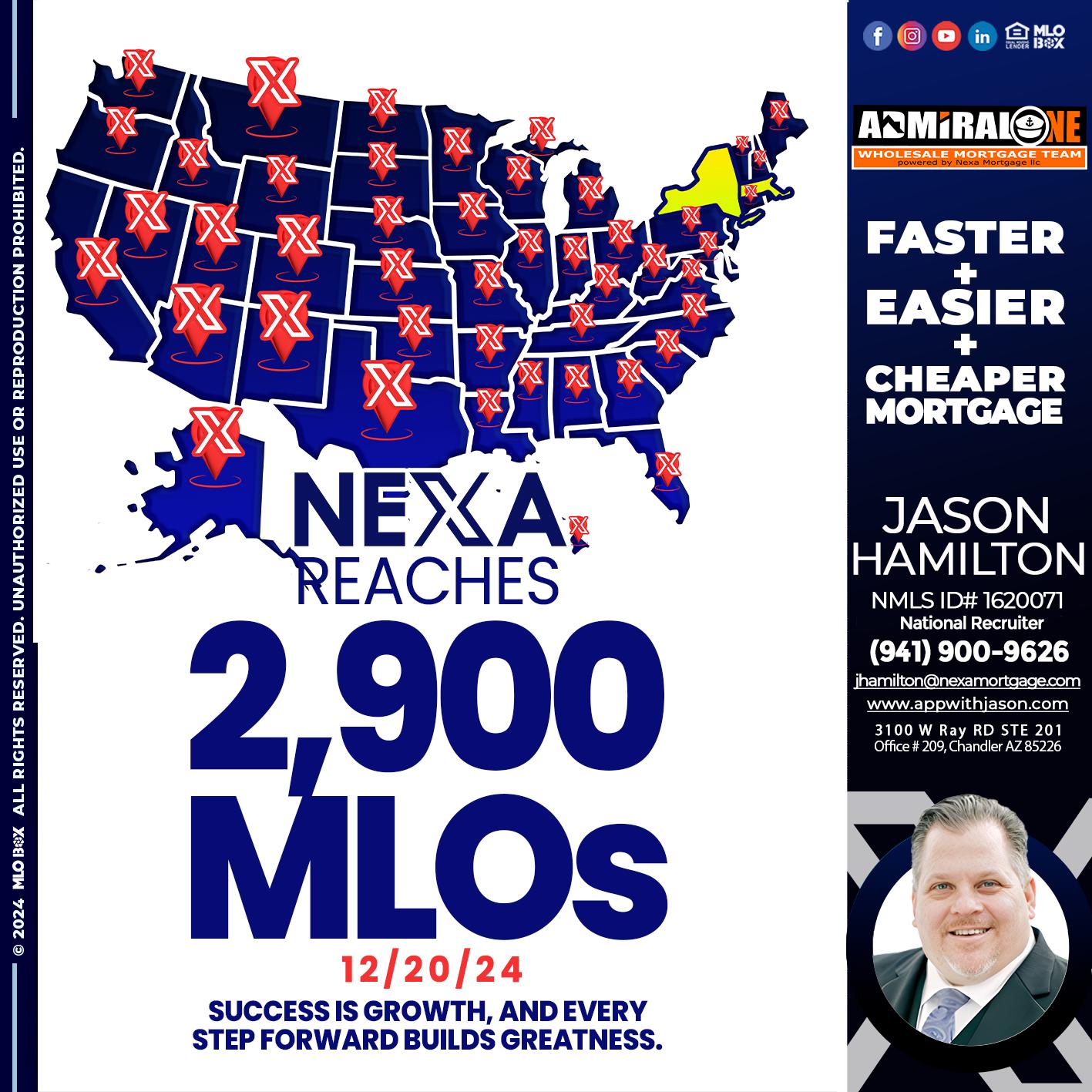 2900 MLOS - Jason Hamilton -Branch Manager  LOS Coach  National Recruiter