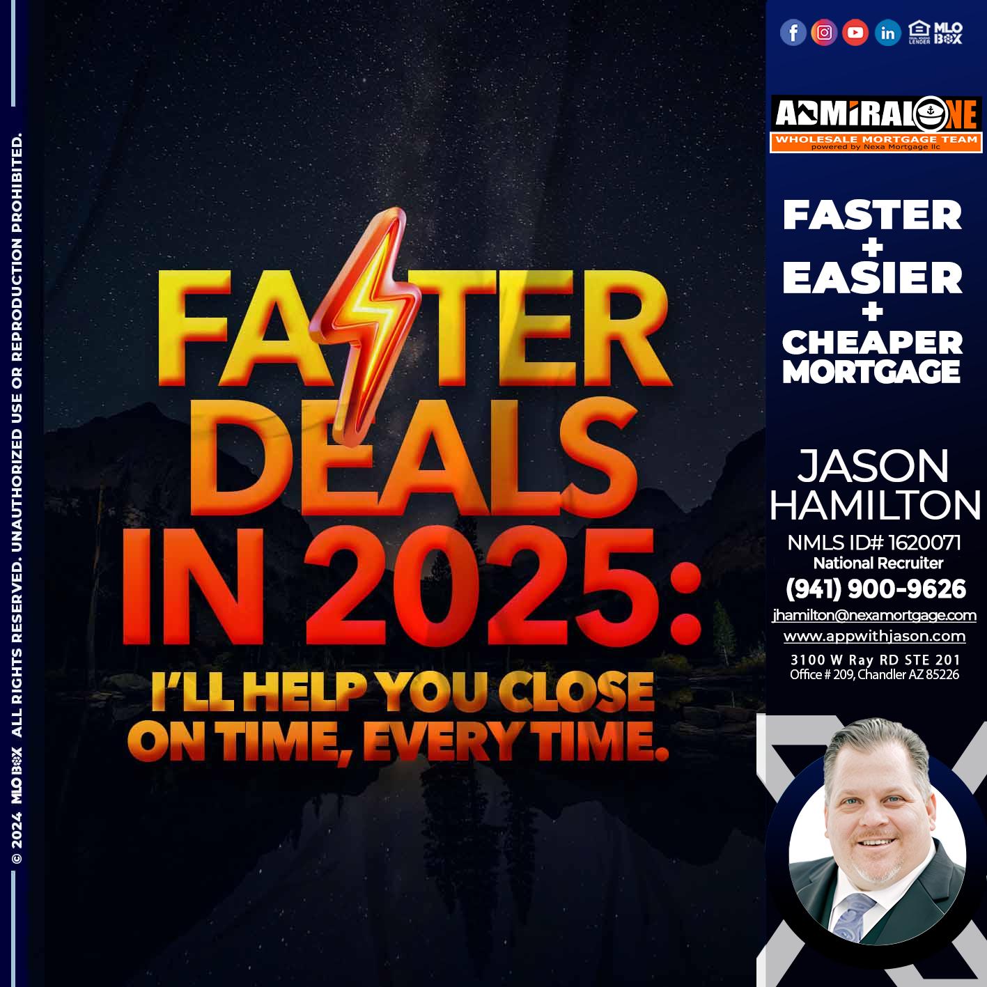 FASTER DEALS - Jason Hamilton -Branch Manager  LOS Coach  National Recruiter
