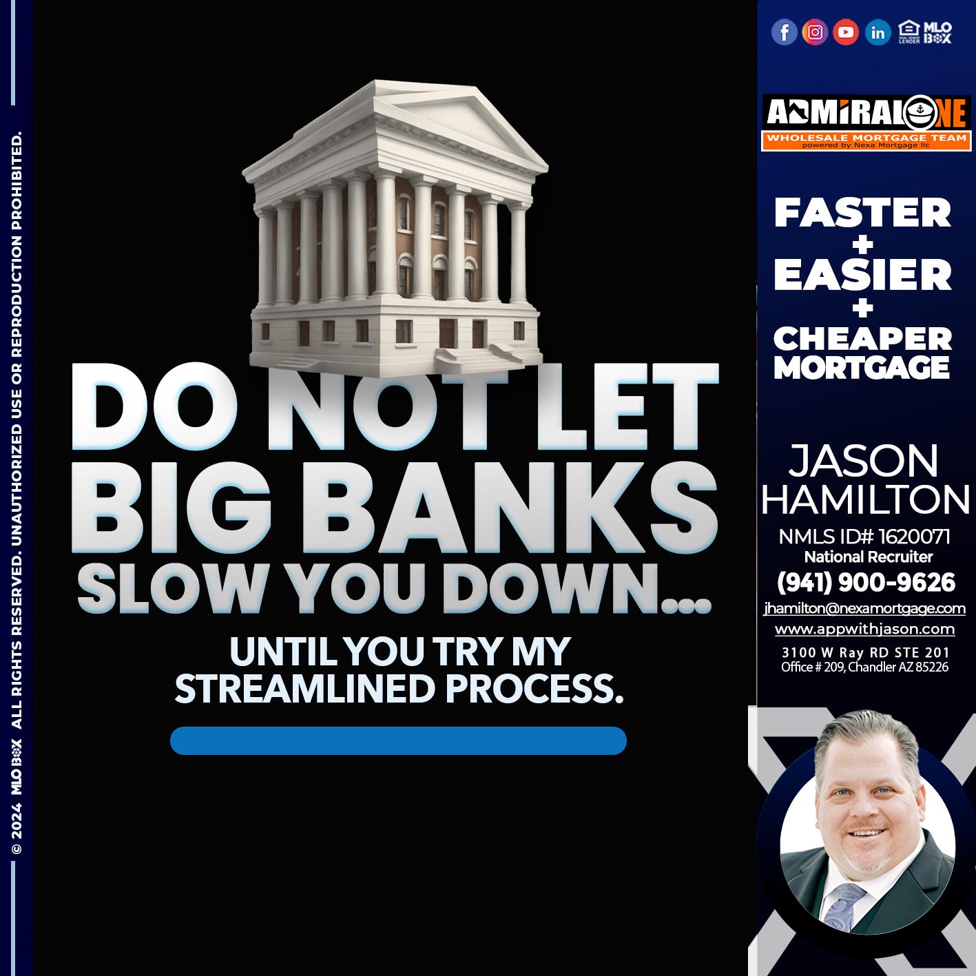do not let - Jason Hamilton -Consultative Lender Branch Manager Recruiter
