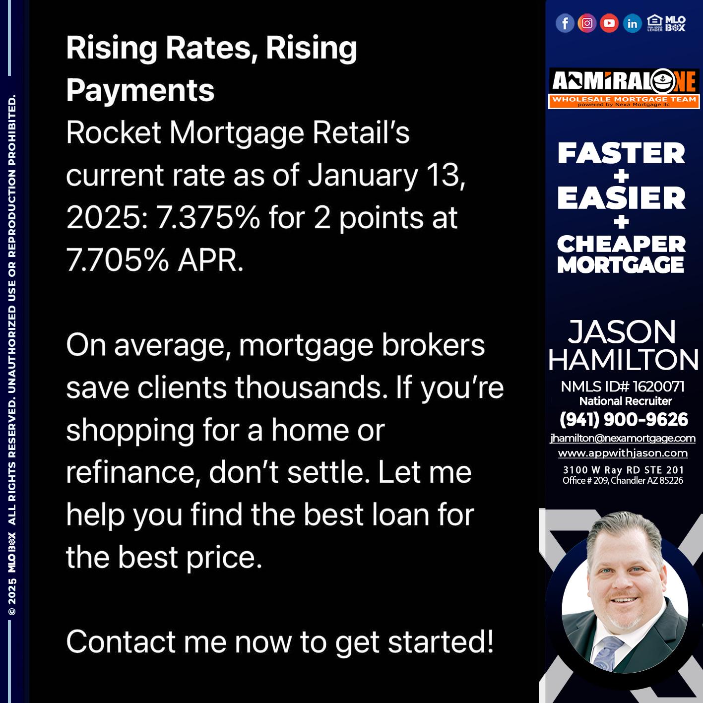 rising rates - Jason Hamilton -Consultative Lender Branch Manager Recruiter