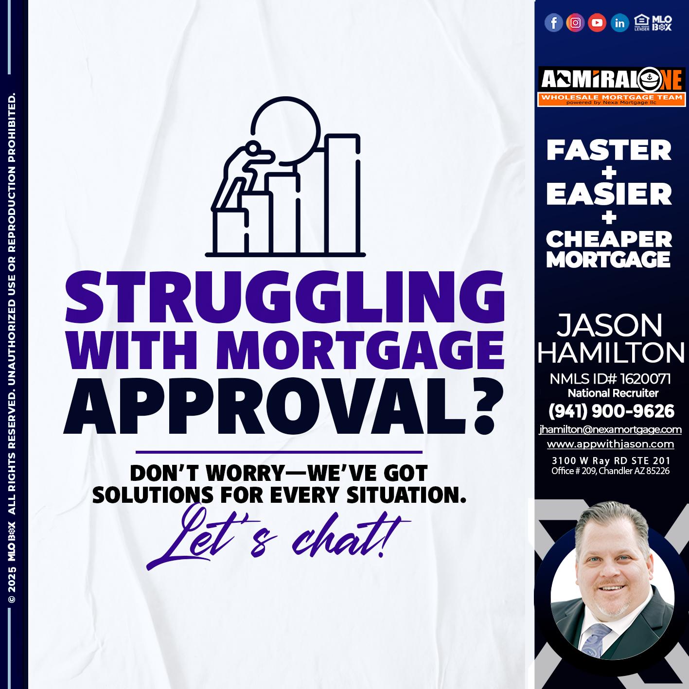 STRUGLING - Jason Hamilton -Consultative Lender Branch Manager Recruiter