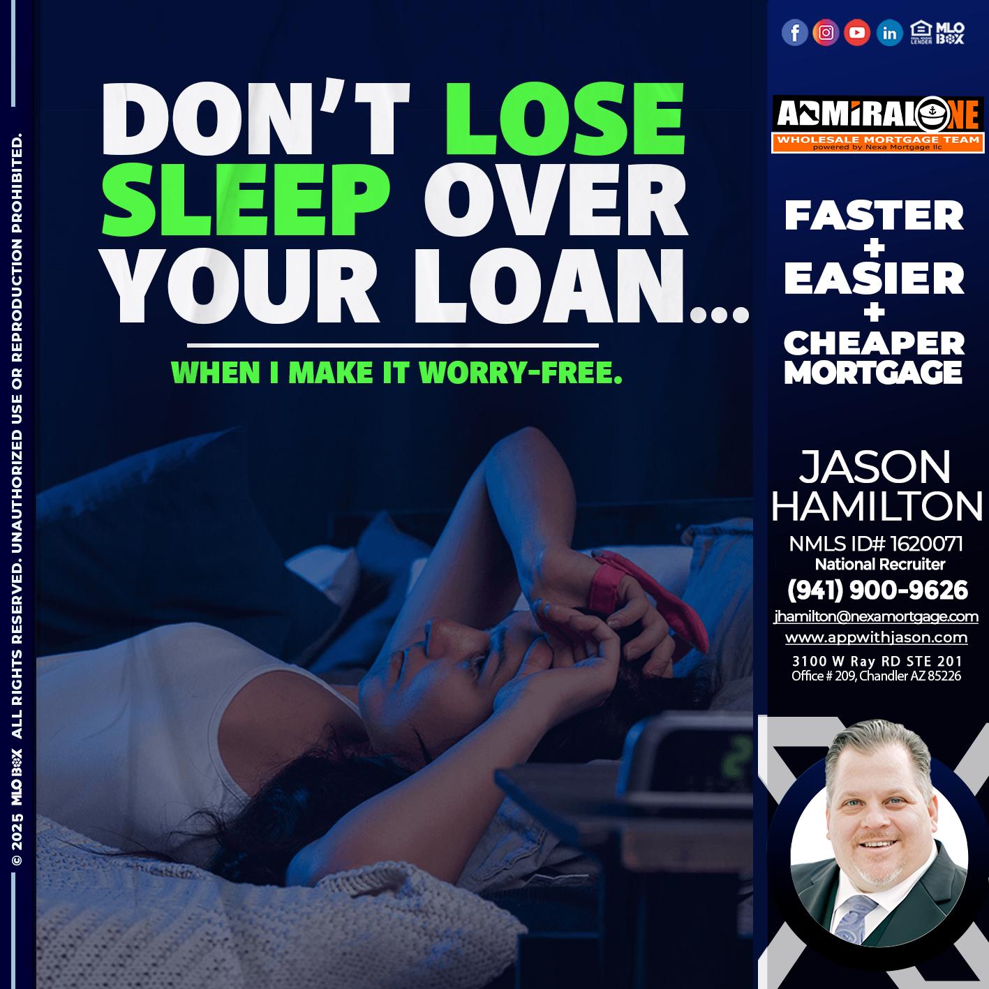 DONT LOSE - Jason Hamilton -Consultative Lender Branch Manager Recruiter