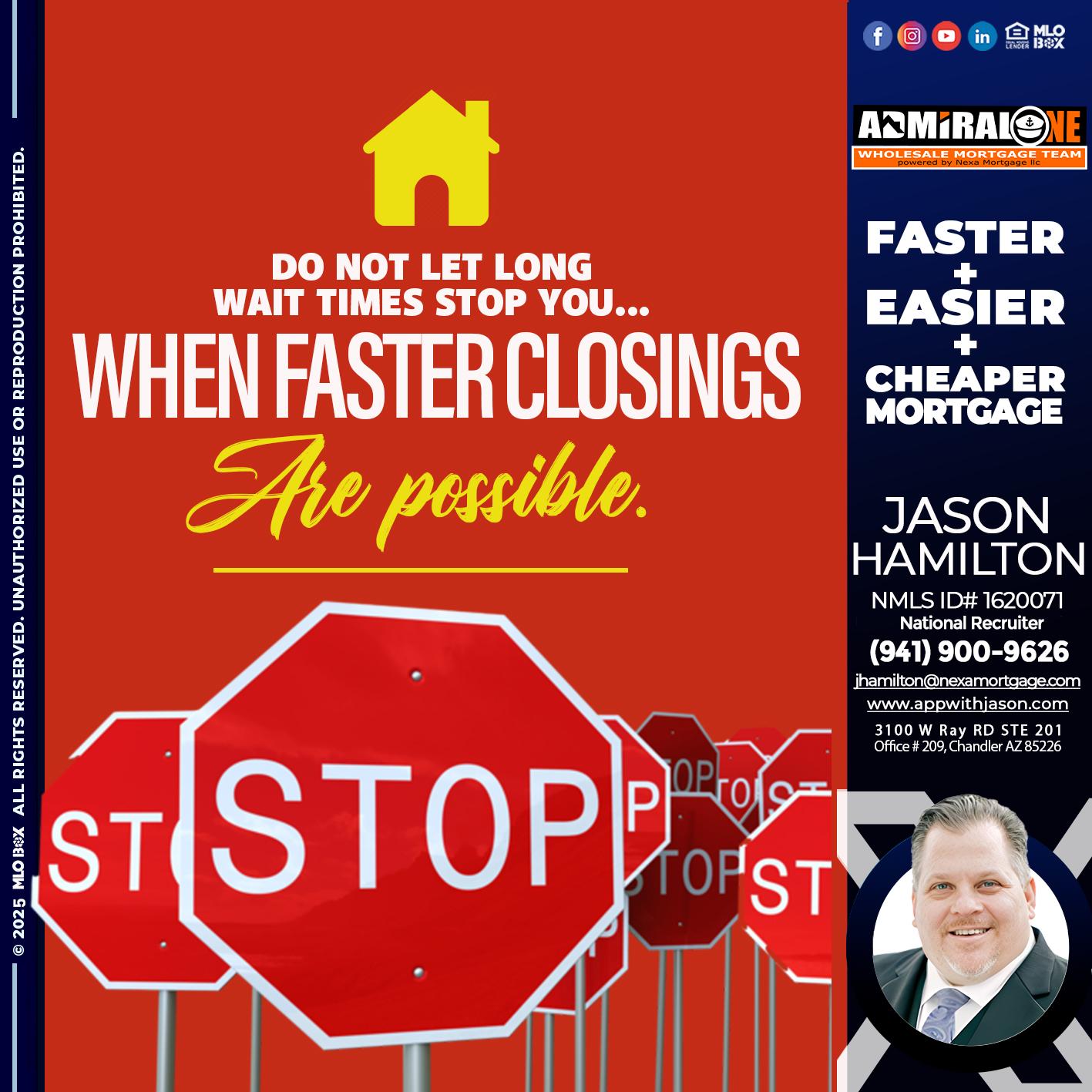 DO NOT LET - Jason Hamilton -Consultative Lender Branch Manager Recruiter