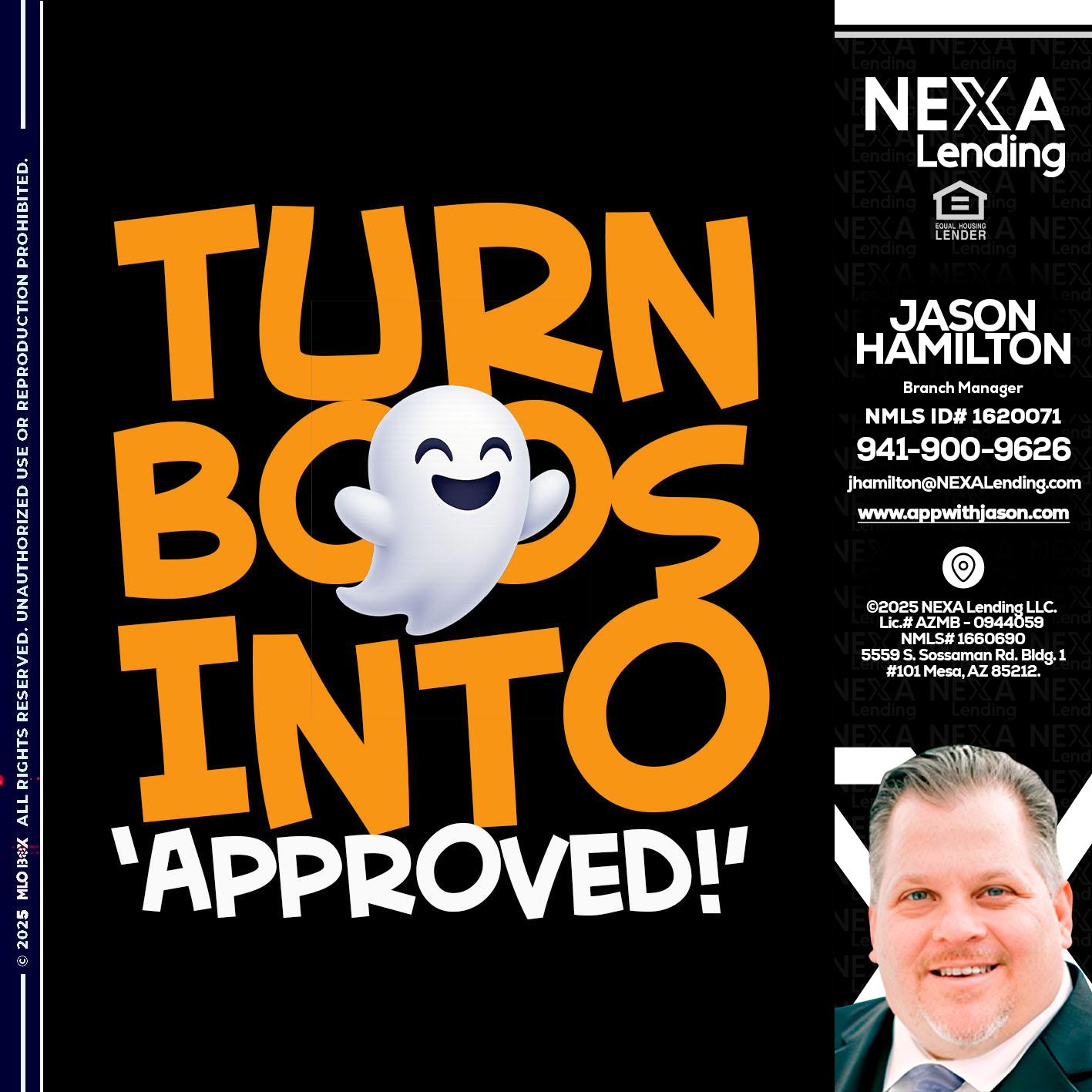 turn boos into - Jason Hamilton -Branch Manager