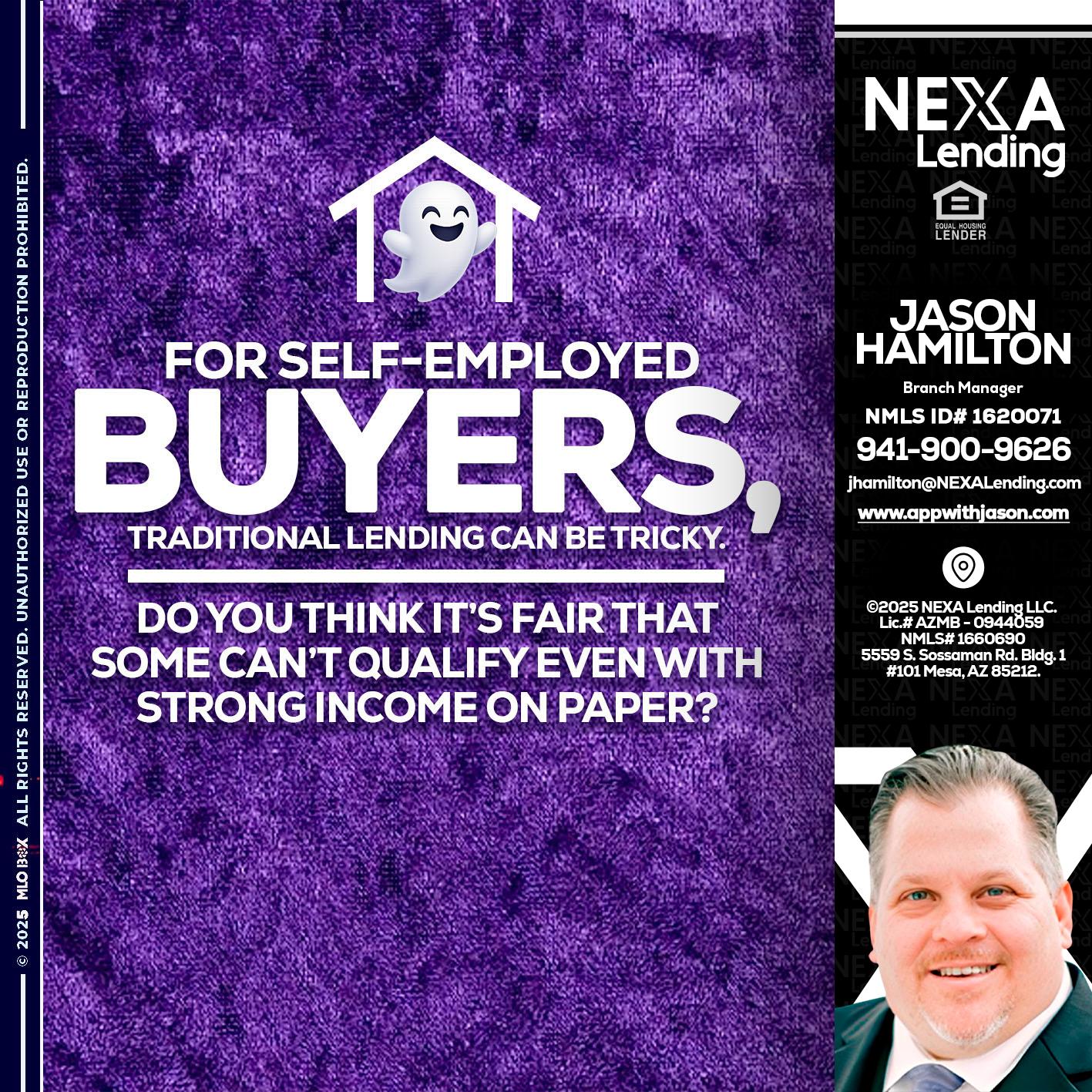 for self employed - Jason Hamilton -Branch Manager