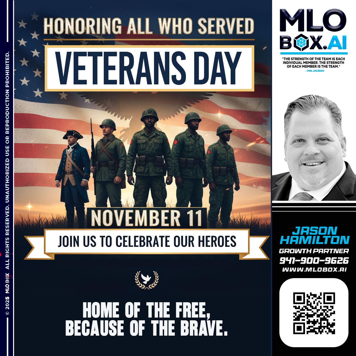 VETERANS DAY - Jason Hamilton -Branch Manager