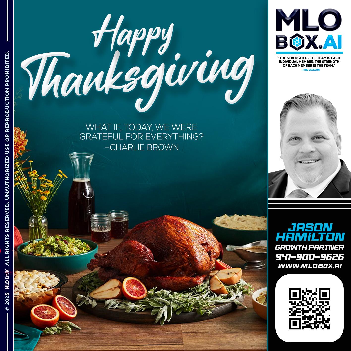 HAPPY THANKSGIVING - Jason Hamilton -Branch Manager