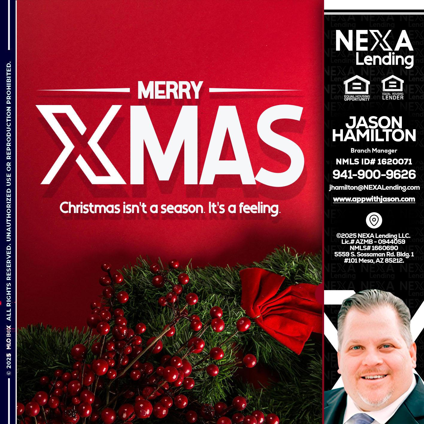 merry xmas - Jason Hamilton -Branch Manager