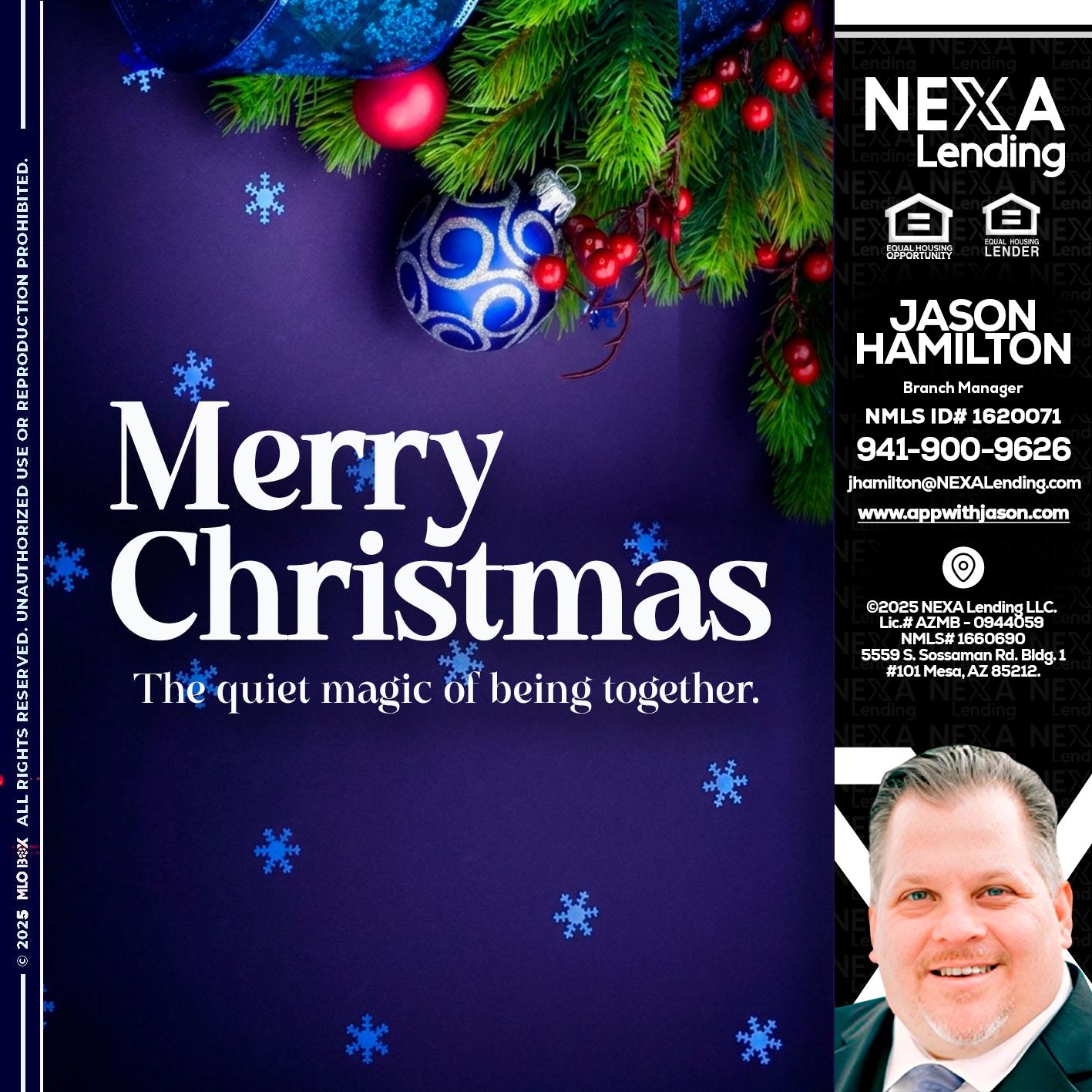 merry christmas - Jason Hamilton -Branch Manager