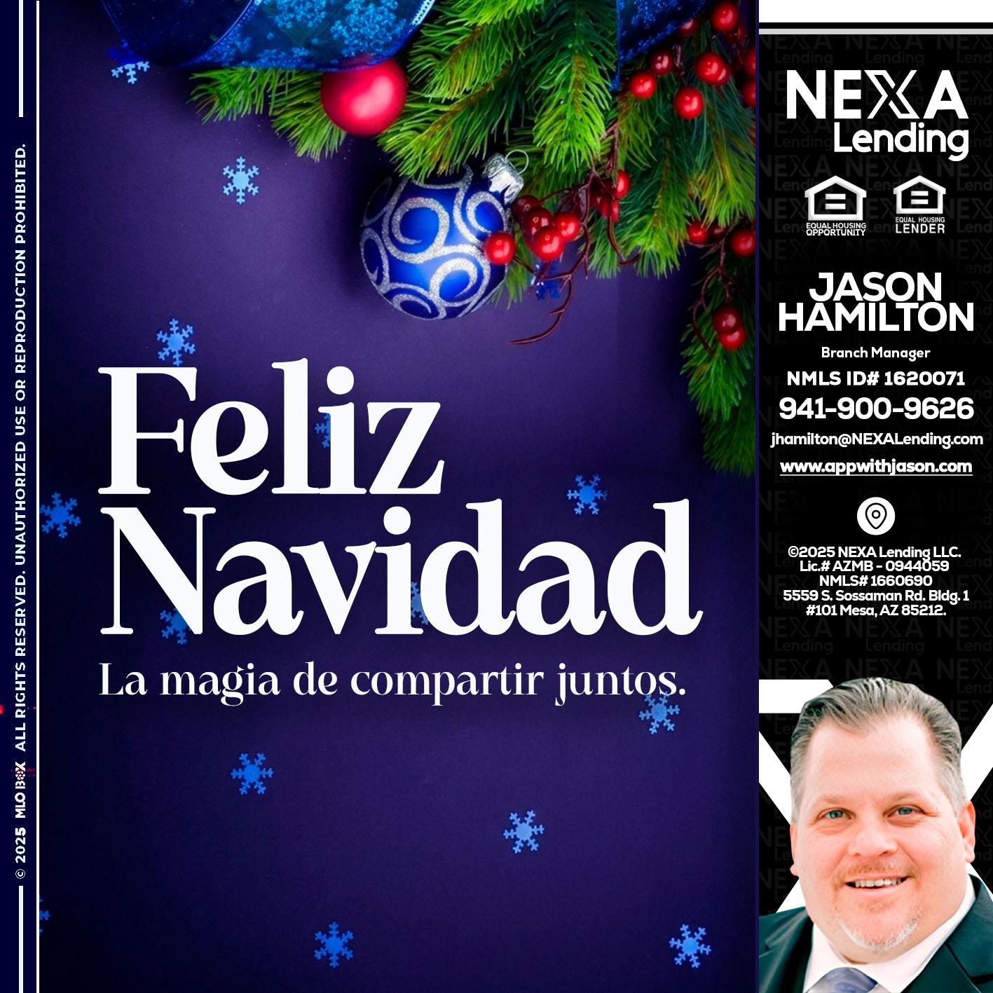 FELIZ NAVIDAD - Jason Hamilton -Branch Manager