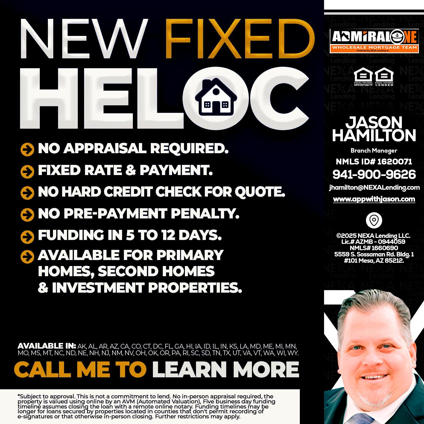HELOC - Jason Hamilton -Branch Manager