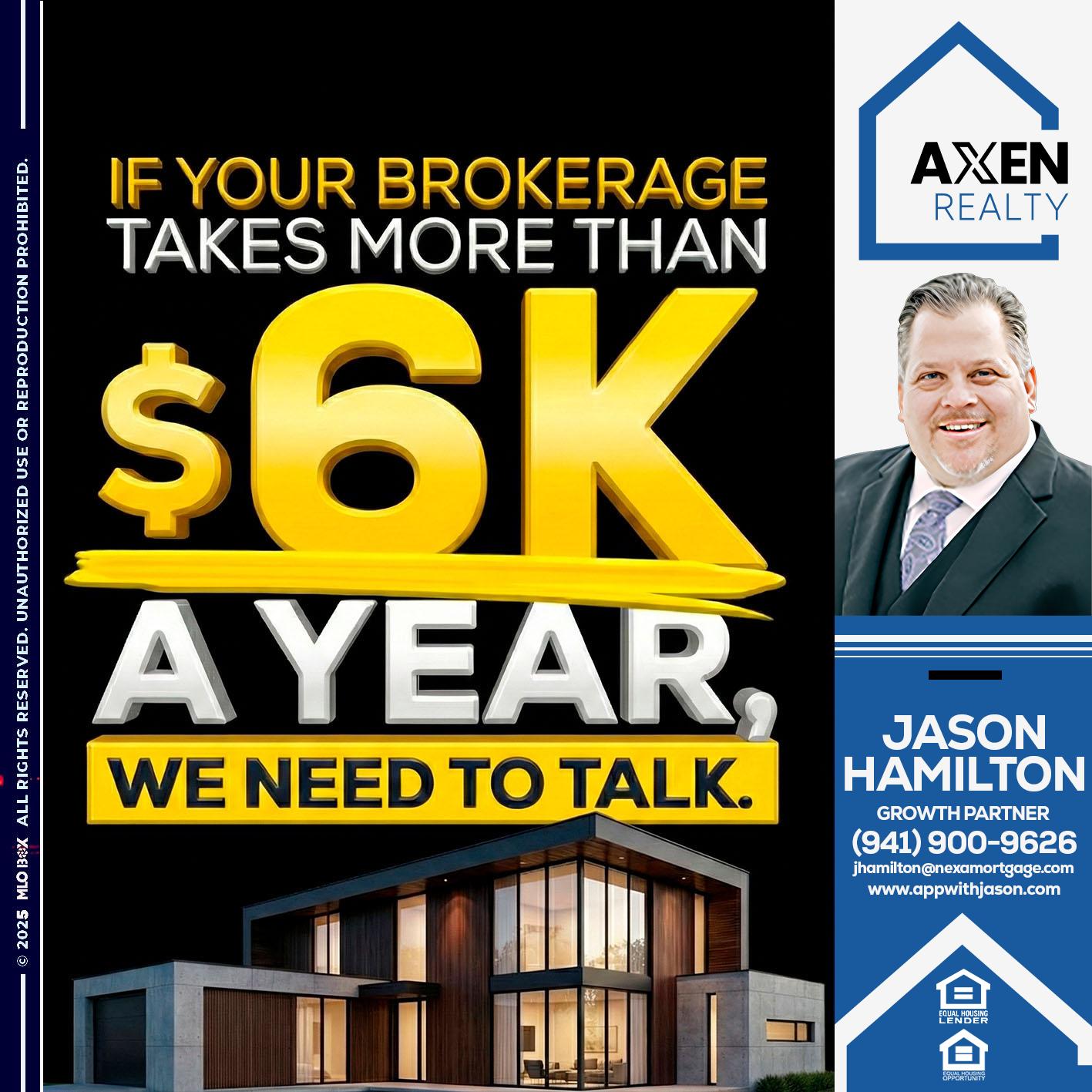 6K A YEAR - Jason Hamilton -Branch Manager