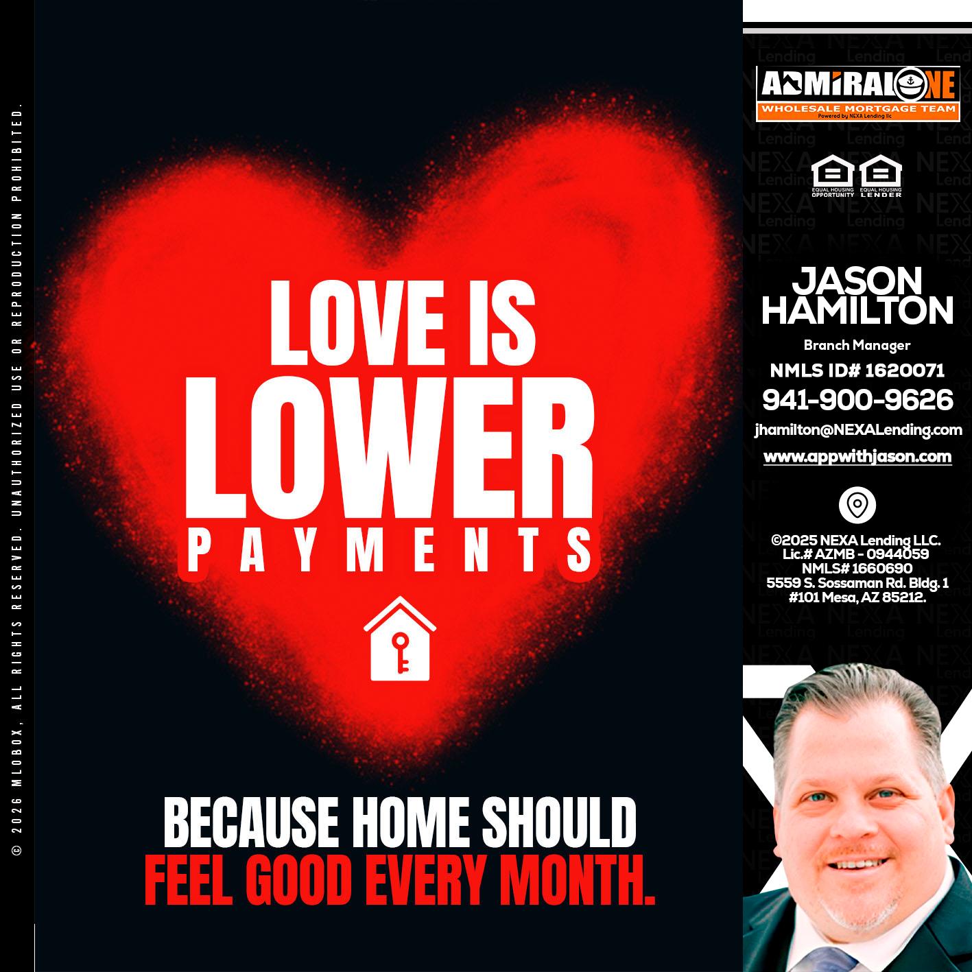 LOVE IS LOWER - Jason Hamilton -Branch Manager