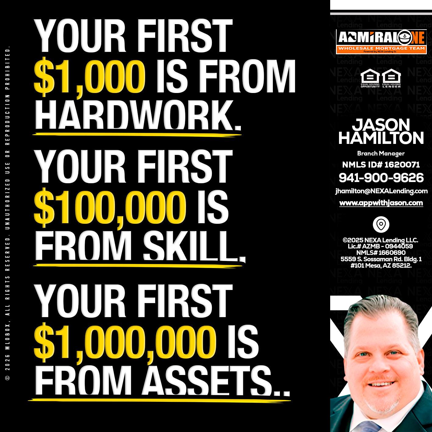 YOUR FIRST $1000 - Jason Hamilton -Branch Manager