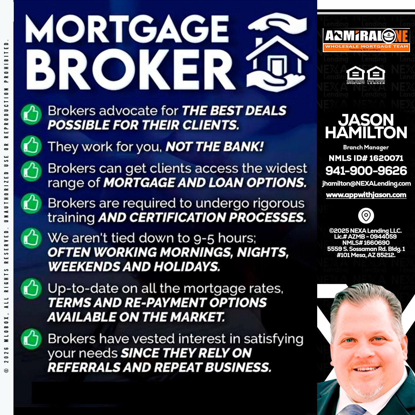 MORTGAGE BROKER - Jason Hamilton -Branch Manager