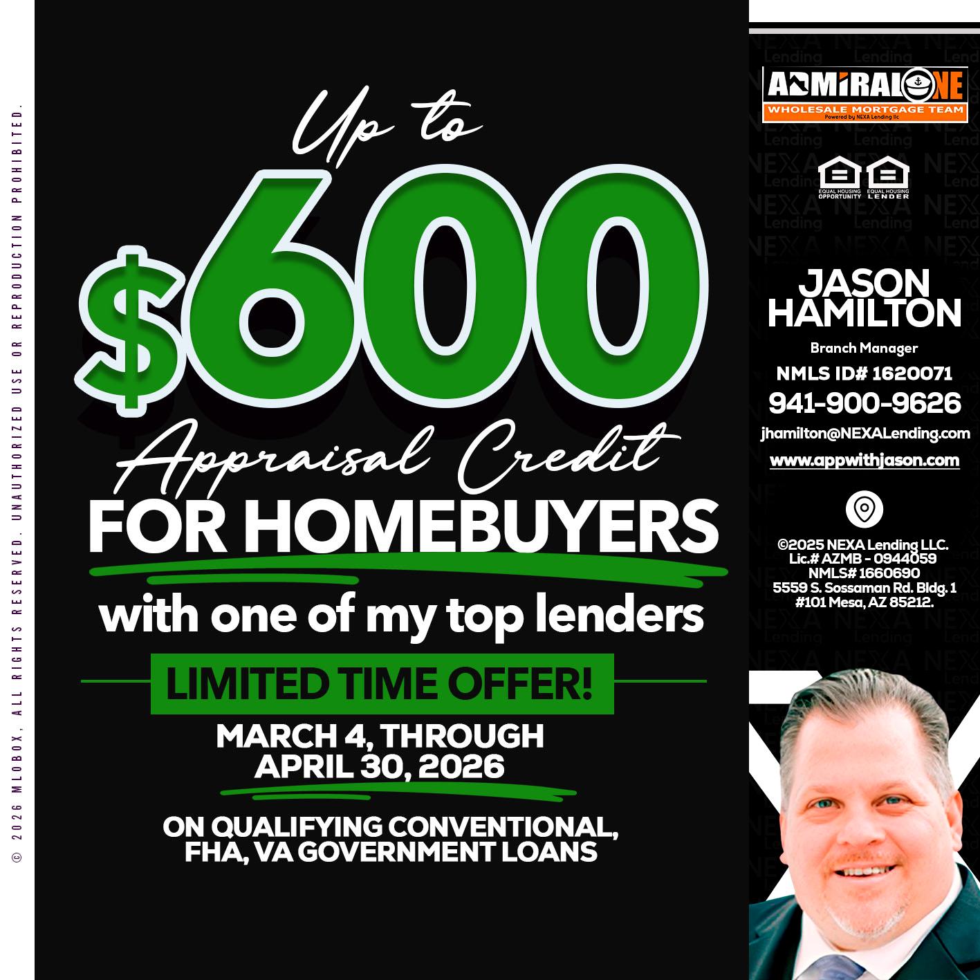 UP TO 600 - Jason Hamilton -Branch Manager