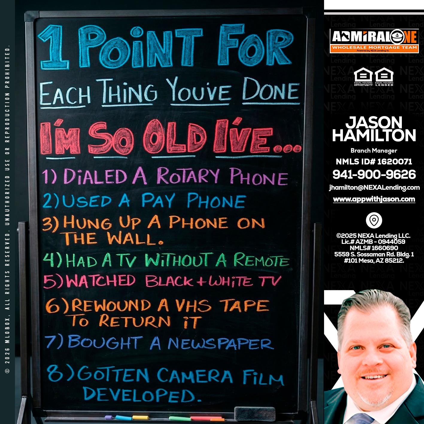 1 point for - Jason Hamilton -Branch Manager