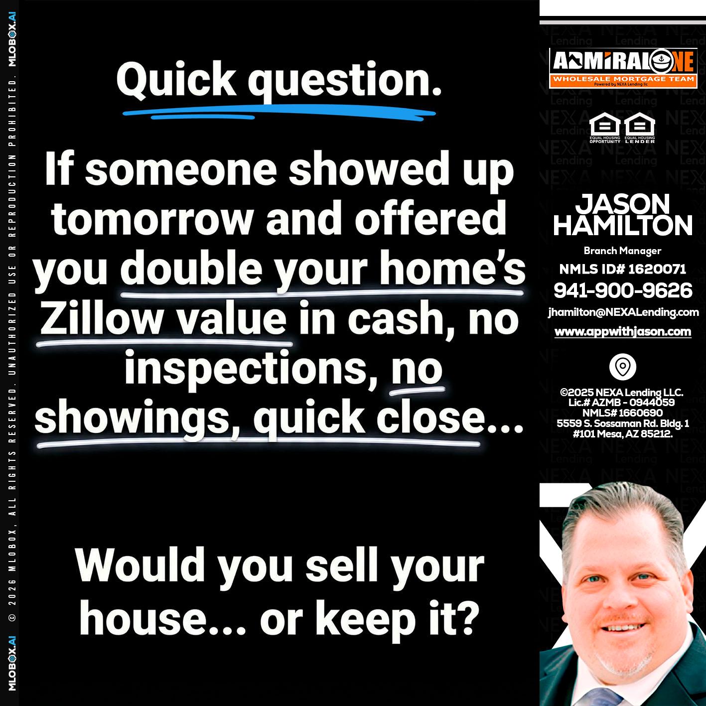 QUICK QUESTION - Jason Hamilton -Branch Manager