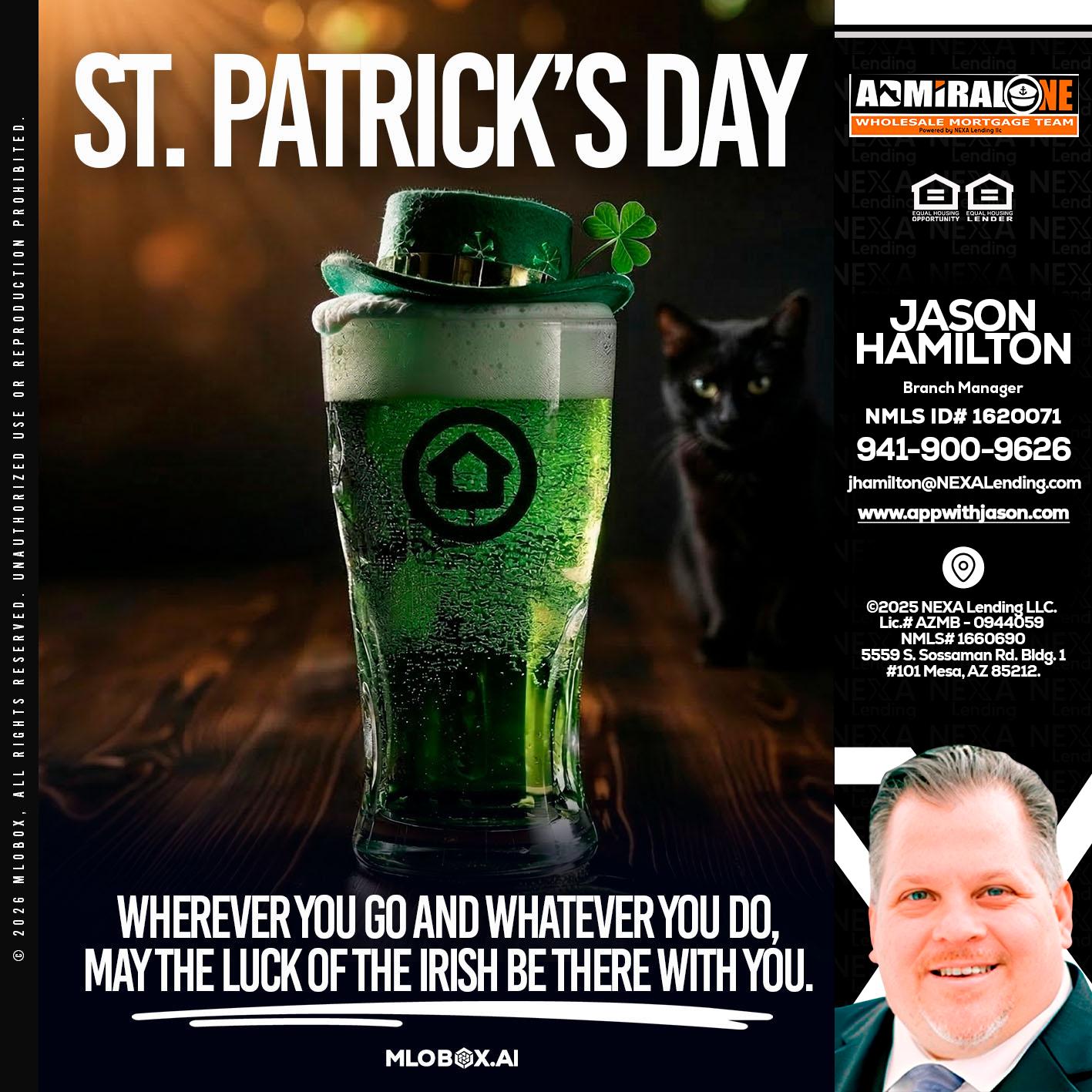 st. Patricks day - Jason Hamilton -Branch Manager