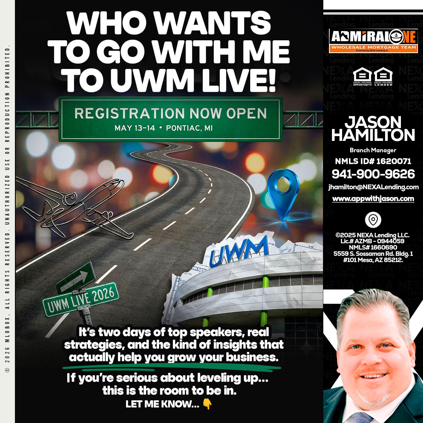 WHO WANTS - Jason Hamilton -Branch Manager