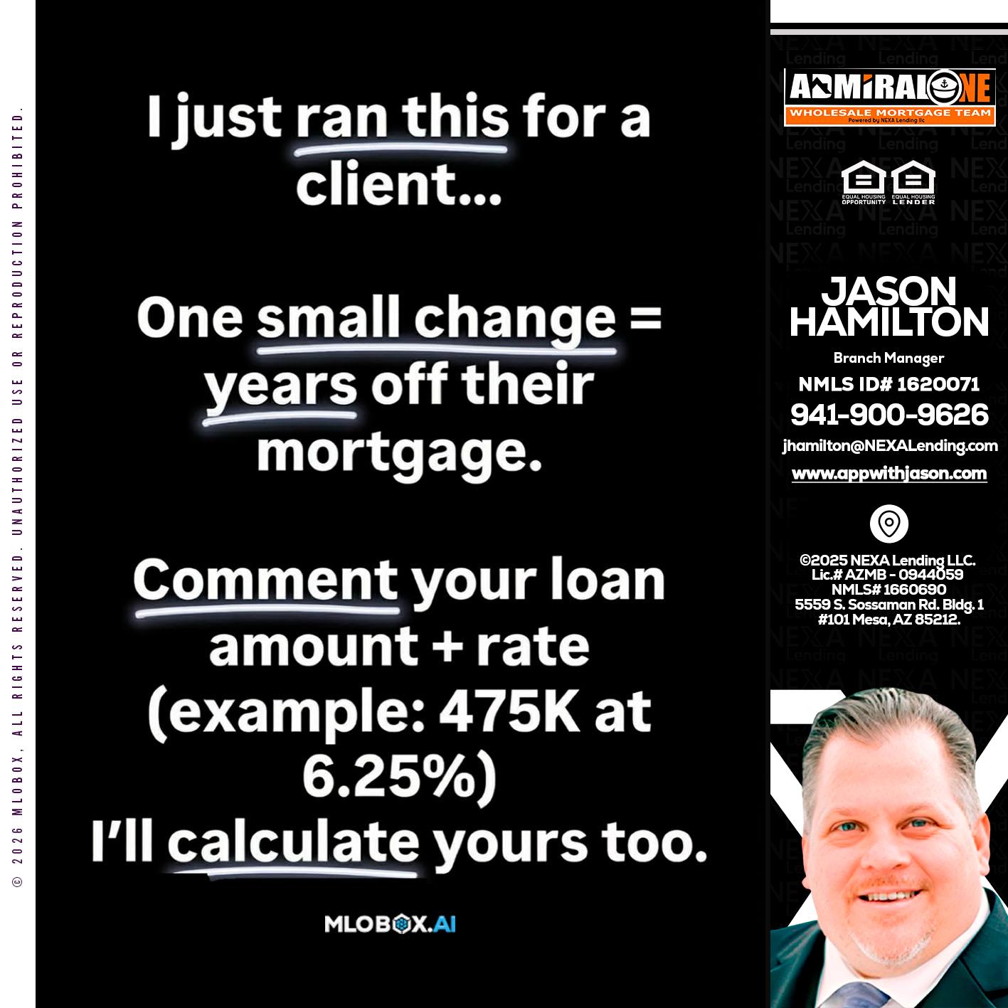 I JUST RAN - Jason Hamilton -Branch Manager