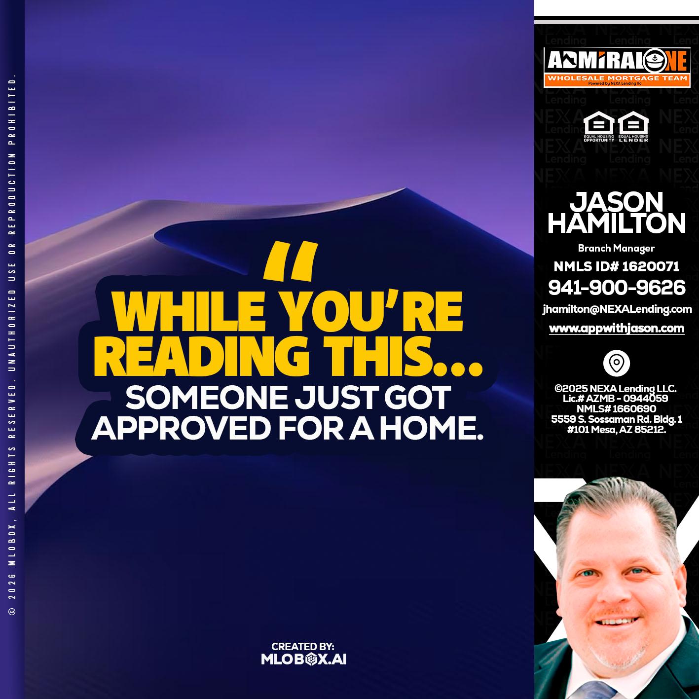 WHILE YOU - Jason Hamilton -Branch Manager