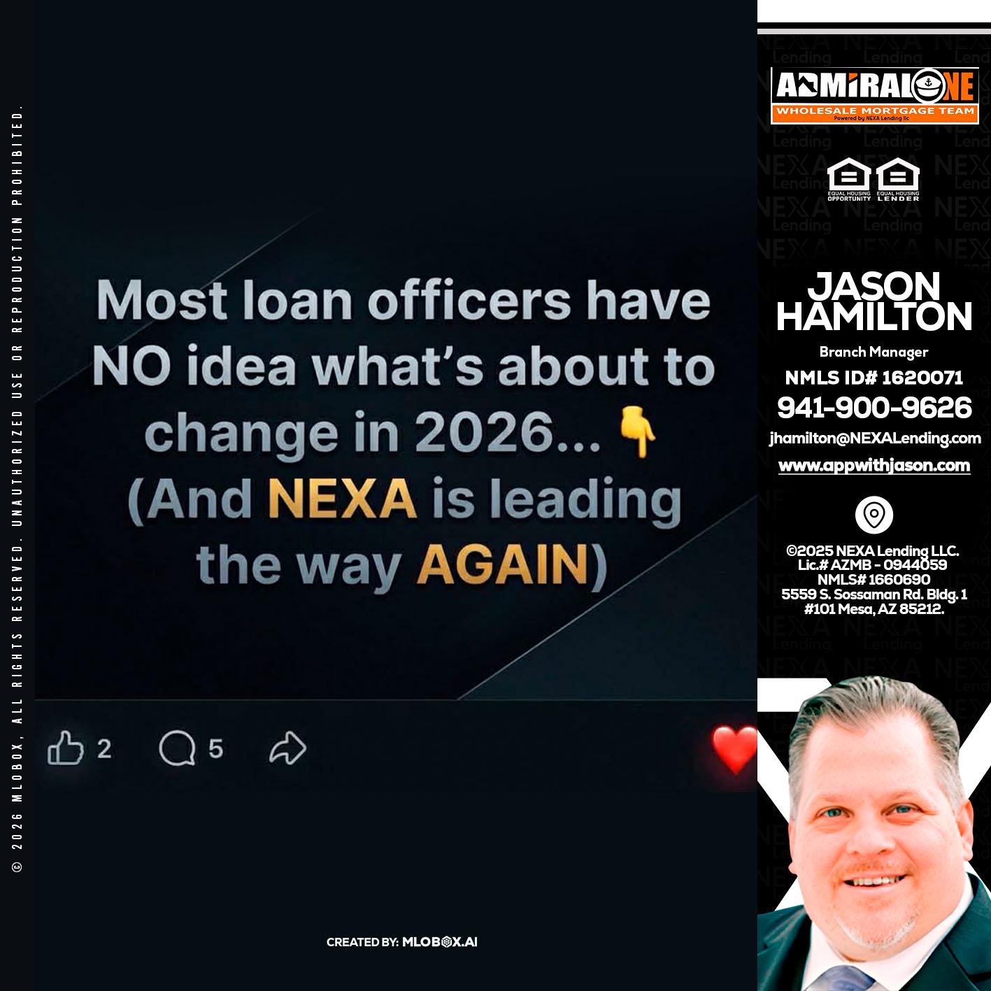 most loan officers - Jason Hamilton -Branch Manager