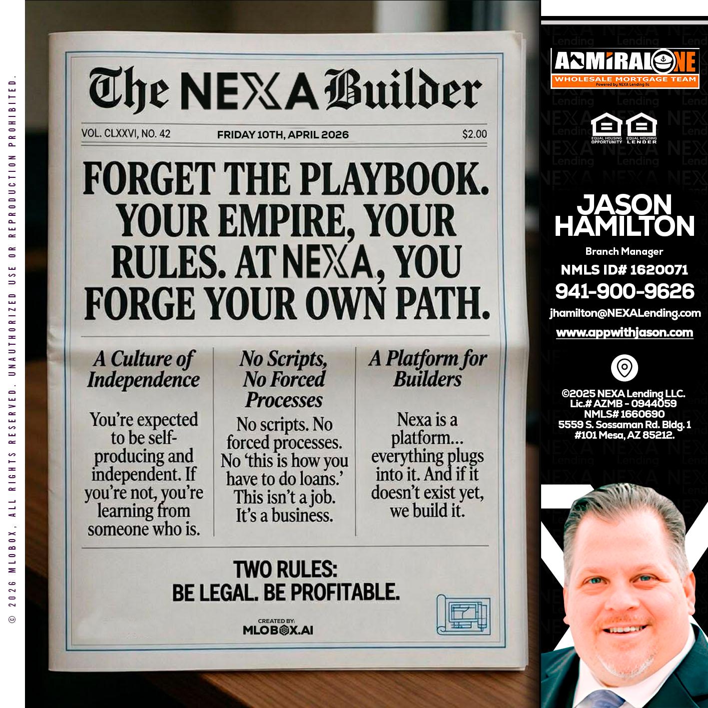 THE NEXA BUILDER - Jason Hamilton -Branch Manager