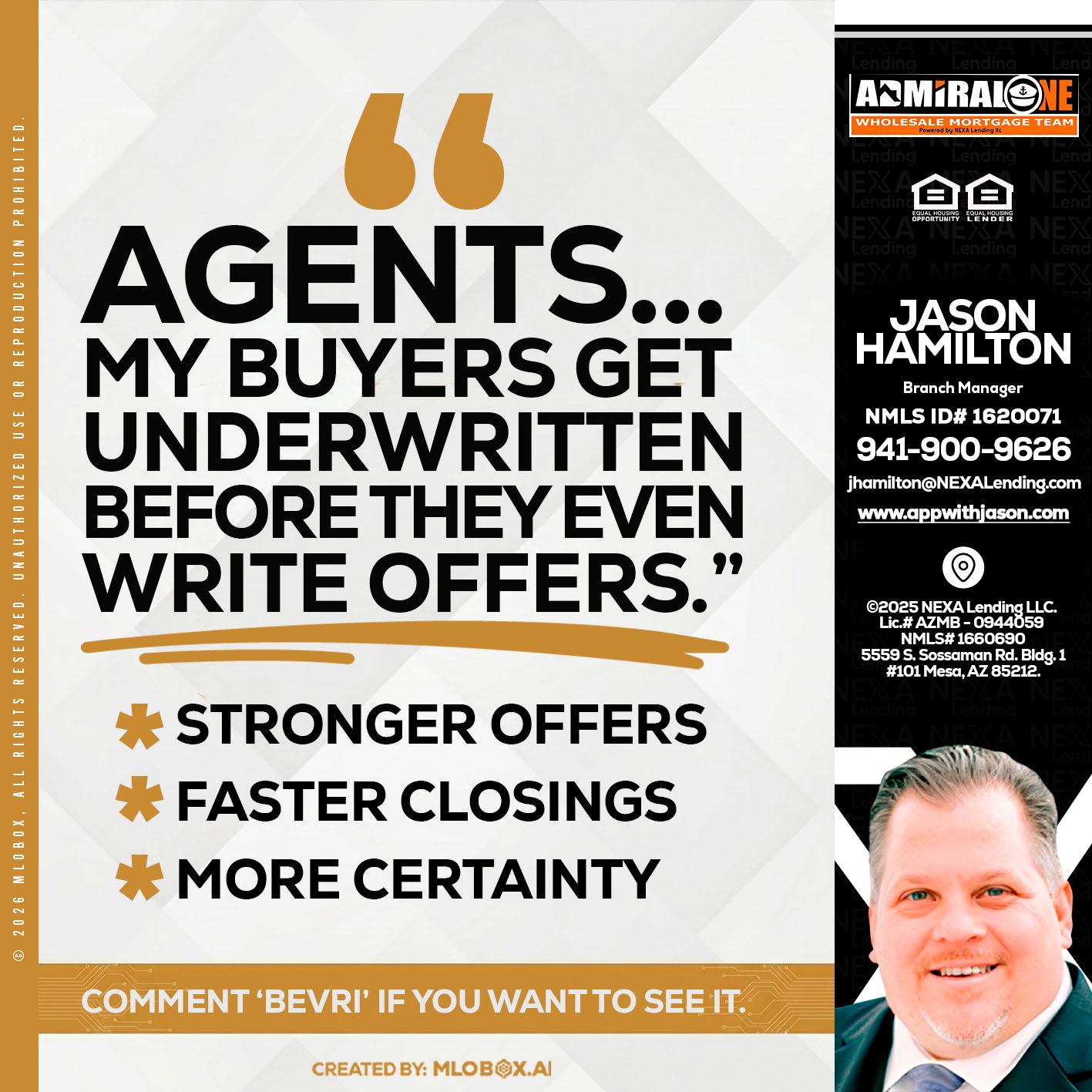 agents - Jason Hamilton -Branch Manager