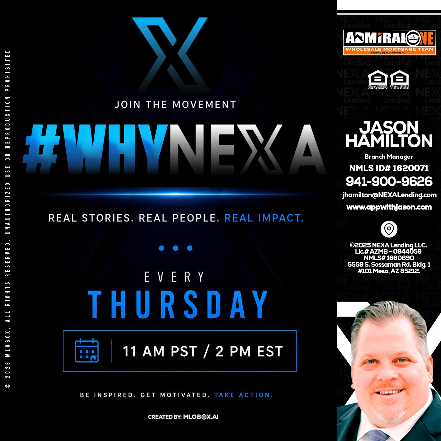 why NEXA - Jason Hamilton -Branch Manager