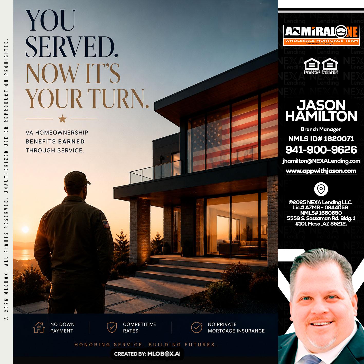 YOU SERVED - Jason Hamilton -Branch Manager