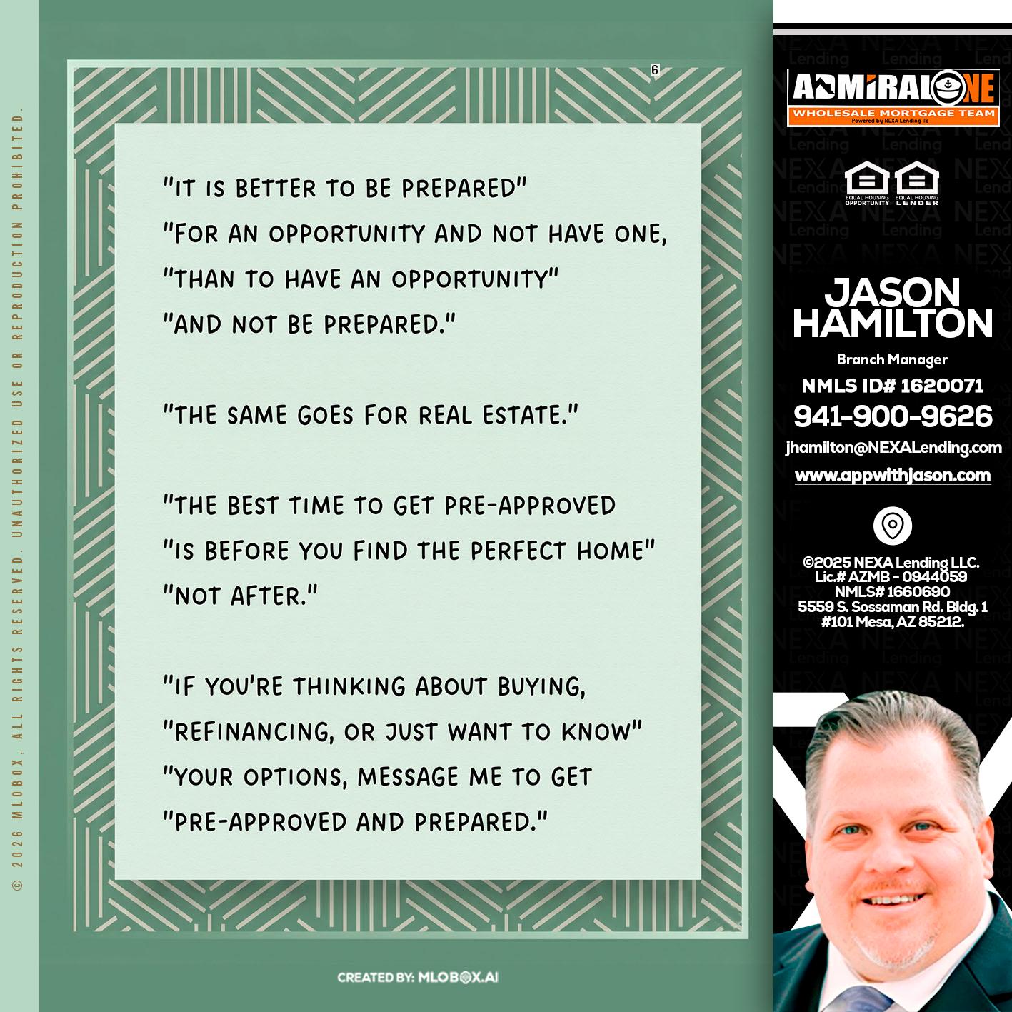 its better - Jason Hamilton -Branch Manager