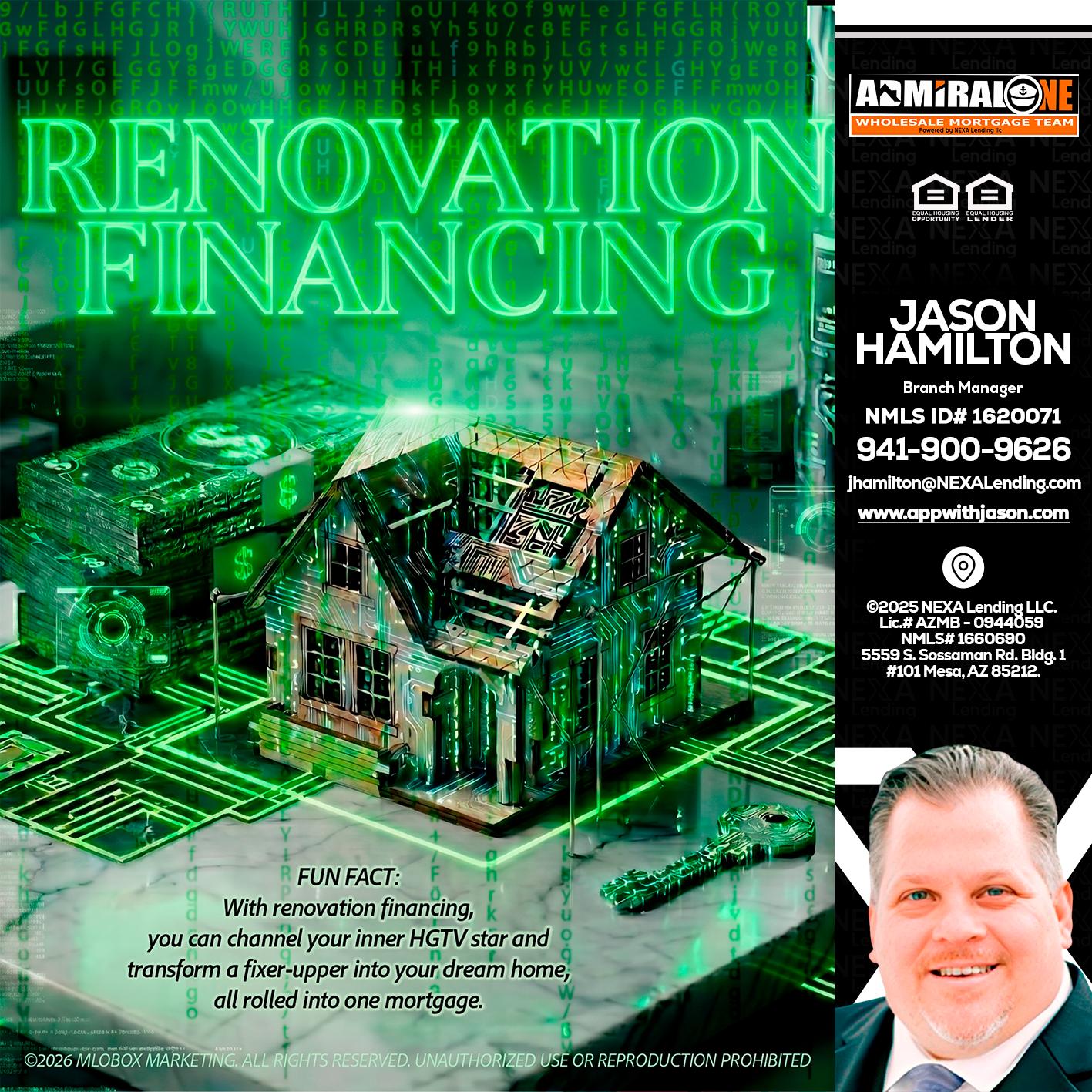 RENOVATION FINANCING - Jason Hamilton -Branch Manager