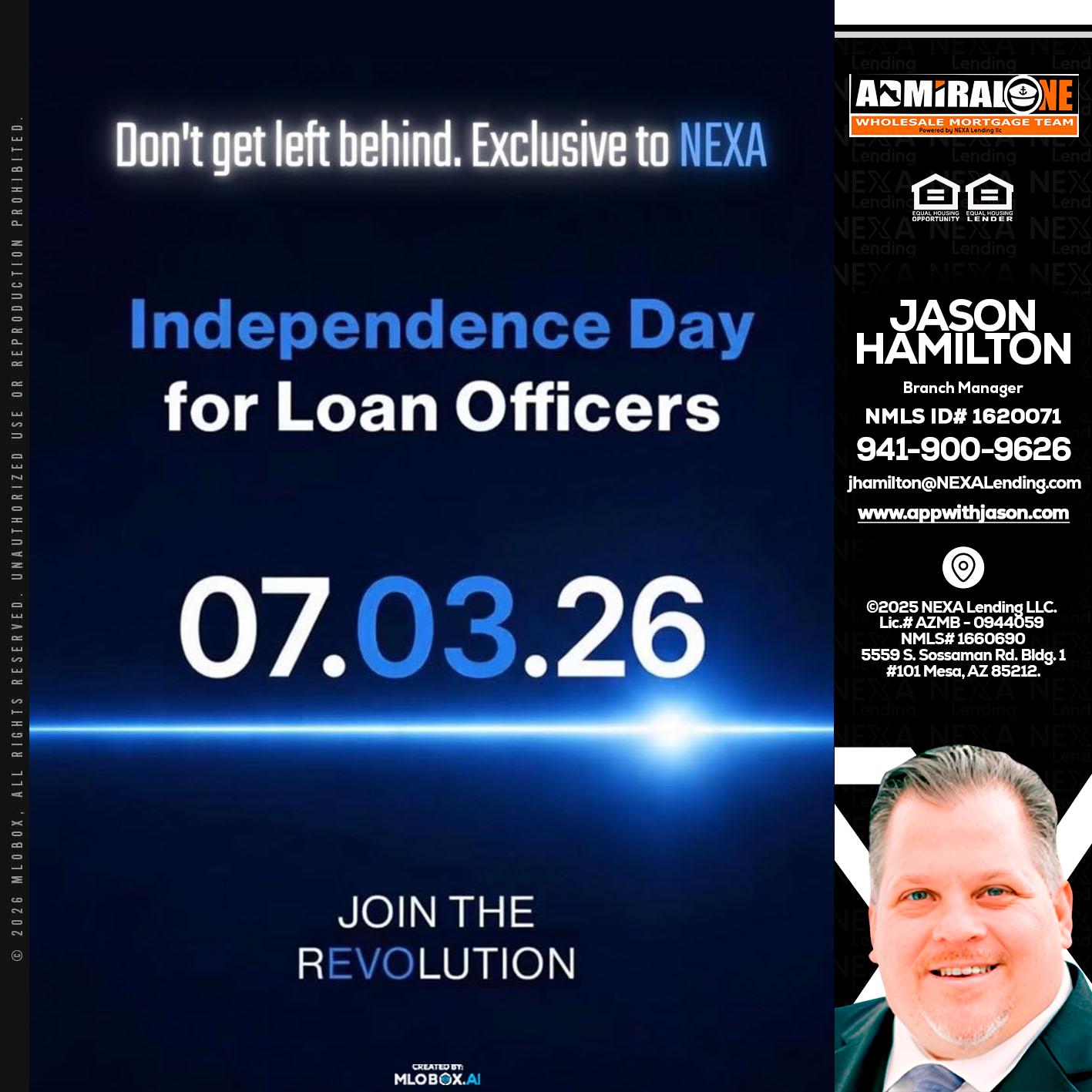 INDEPENDENCE DAY - Jason Hamilton -Branch Manager