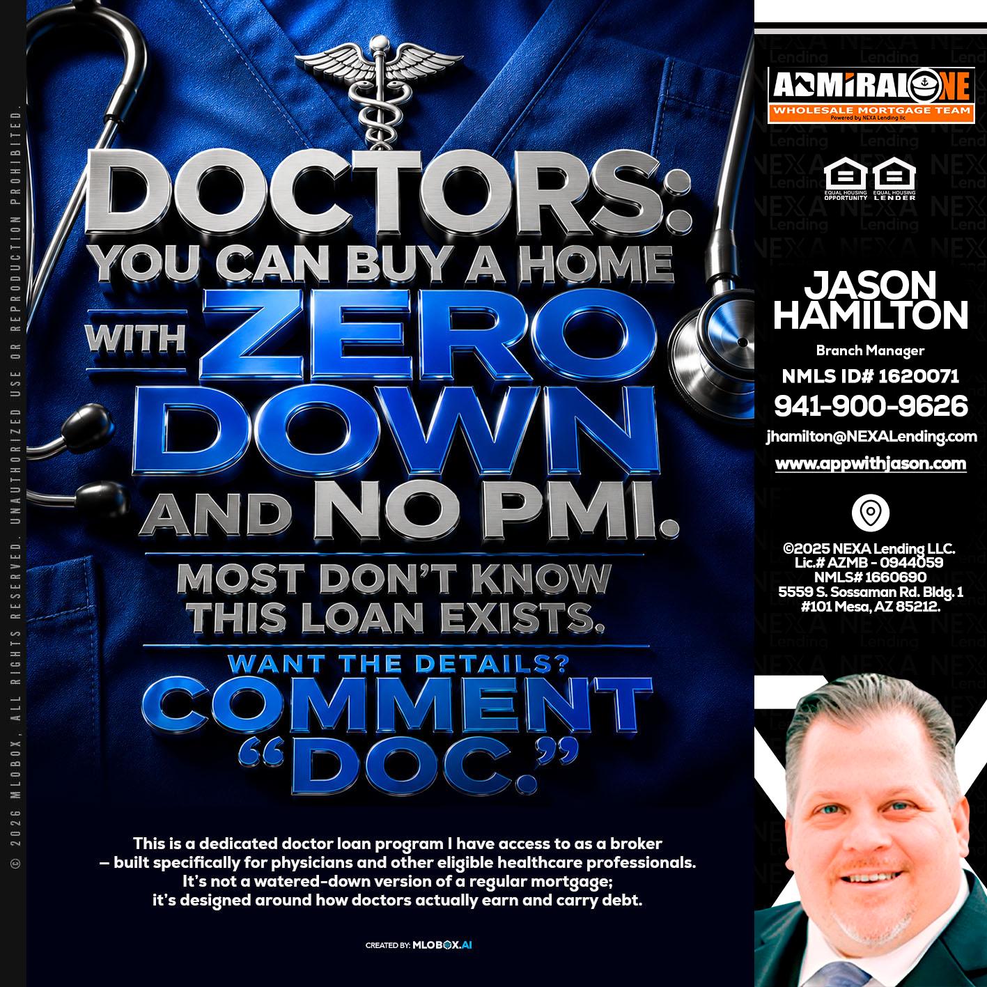 DOCTORS YOU CAN BUY - Jason Hamilton -Branch Manager