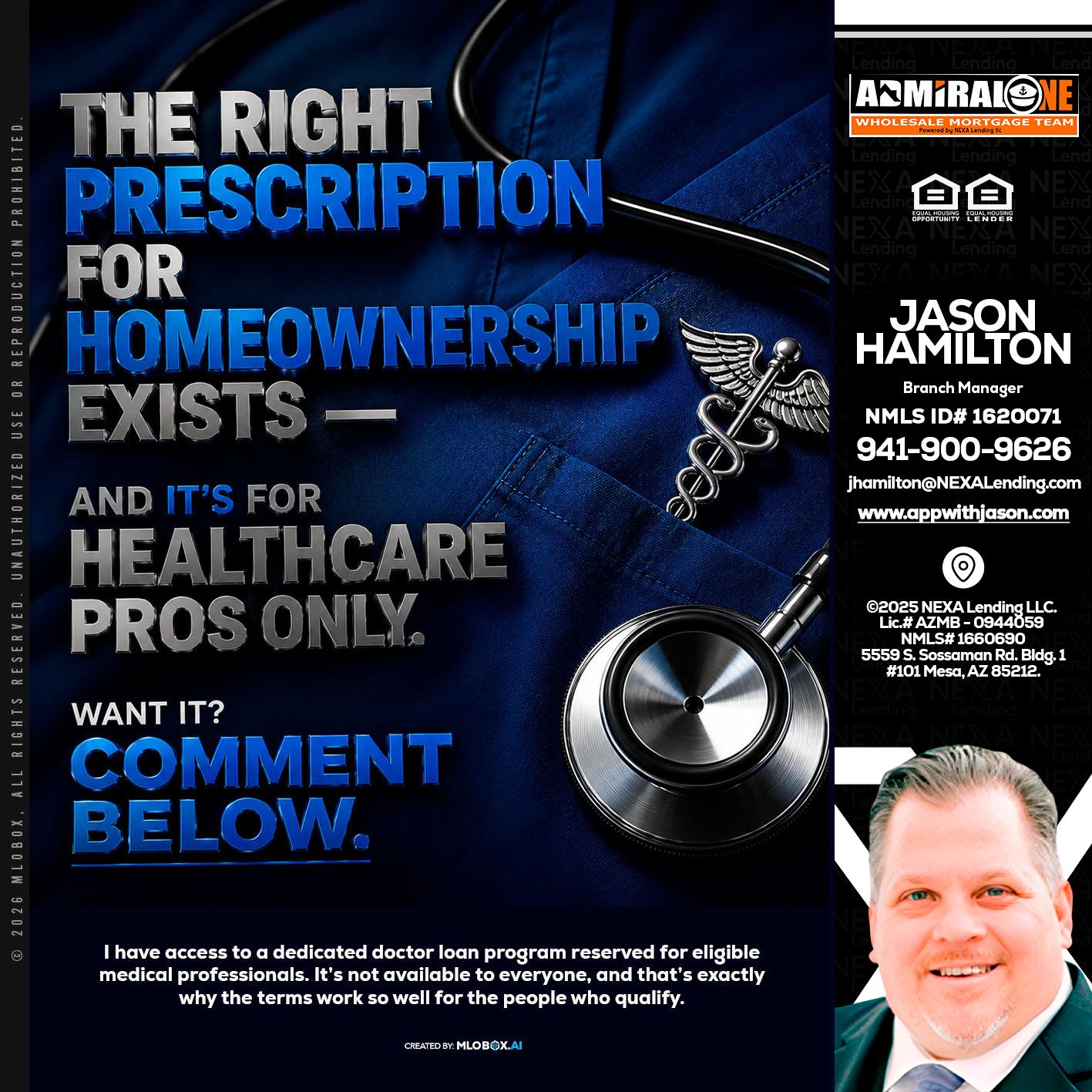 THE RIGHT PRESCRIPTION - Jason Hamilton -Branch Manager