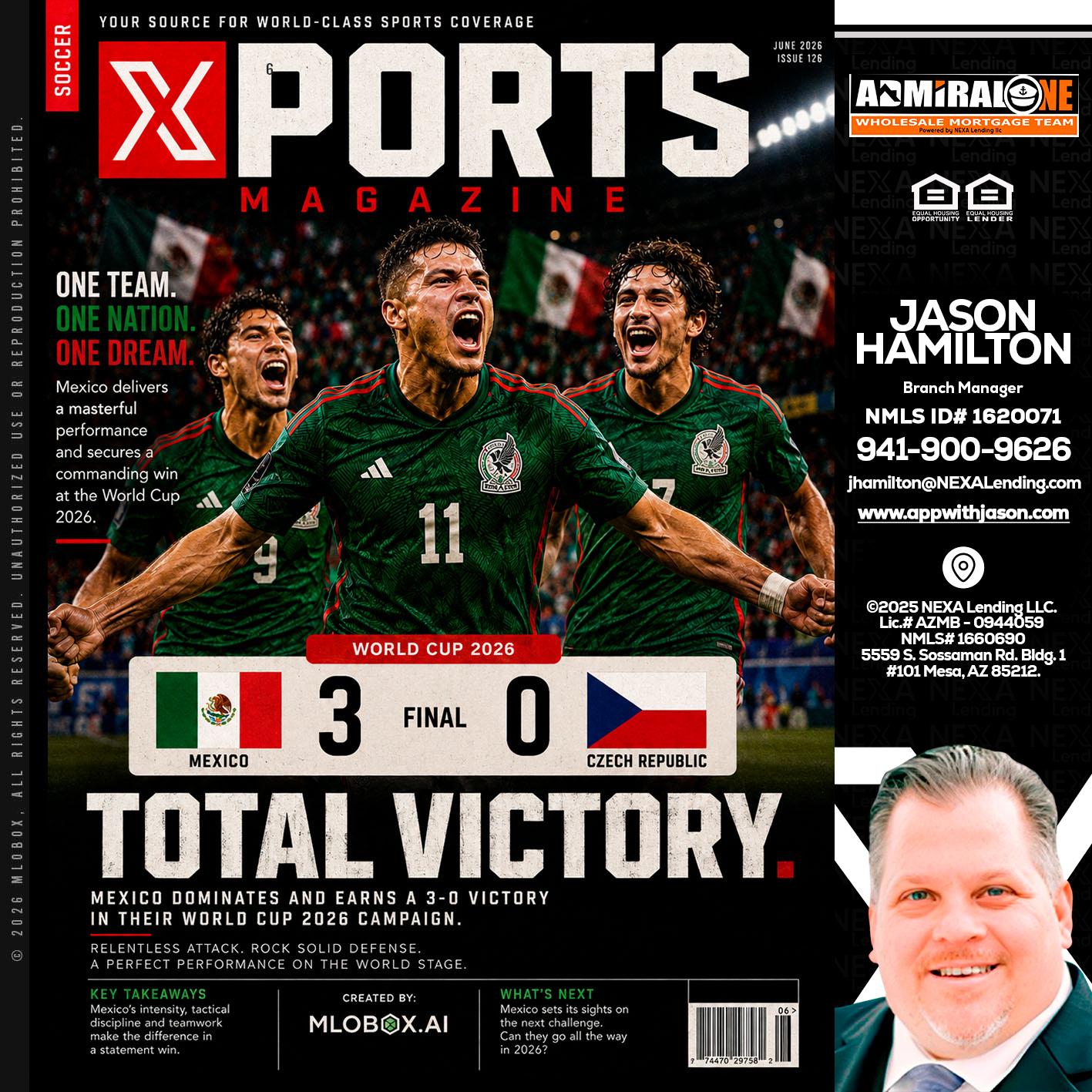 World Cup 2026 MEX 1-0 CZECH - Jason Hamilton -Branch Manager