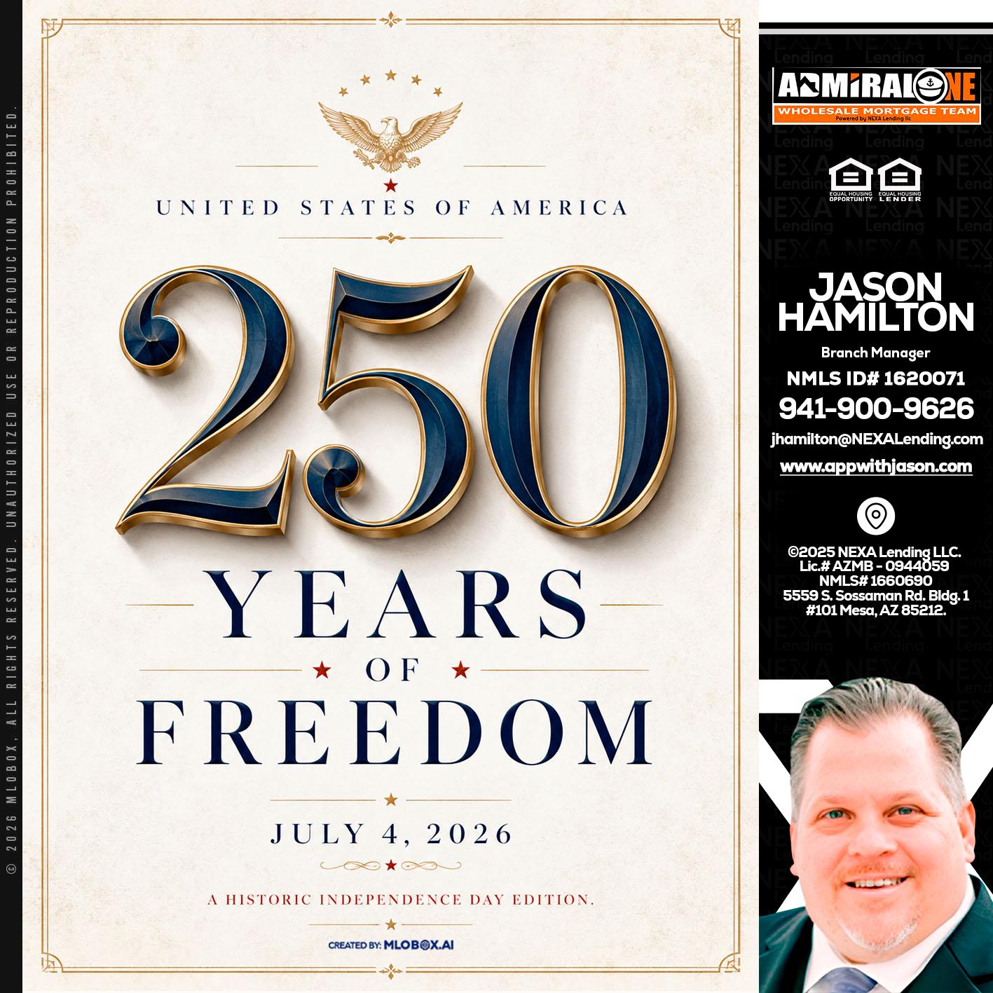 250 YEARS - Jason Hamilton -Branch Manager