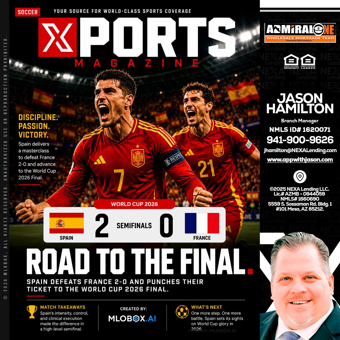 XPORTS WORLD CUP 2026 - Jason Hamilton -Branch Manager