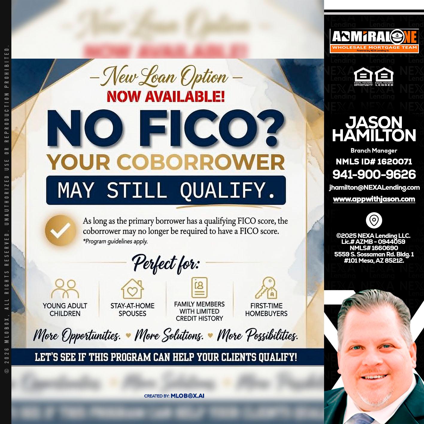 NO FICO? - Jason Hamilton -Branch Manager
