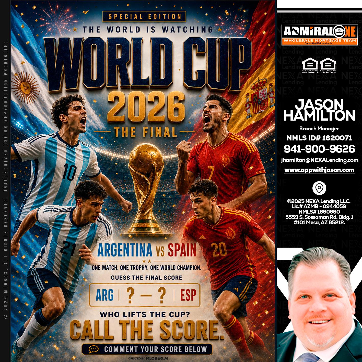 World Cup 2026 finals - Jason Hamilton -Branch Manager