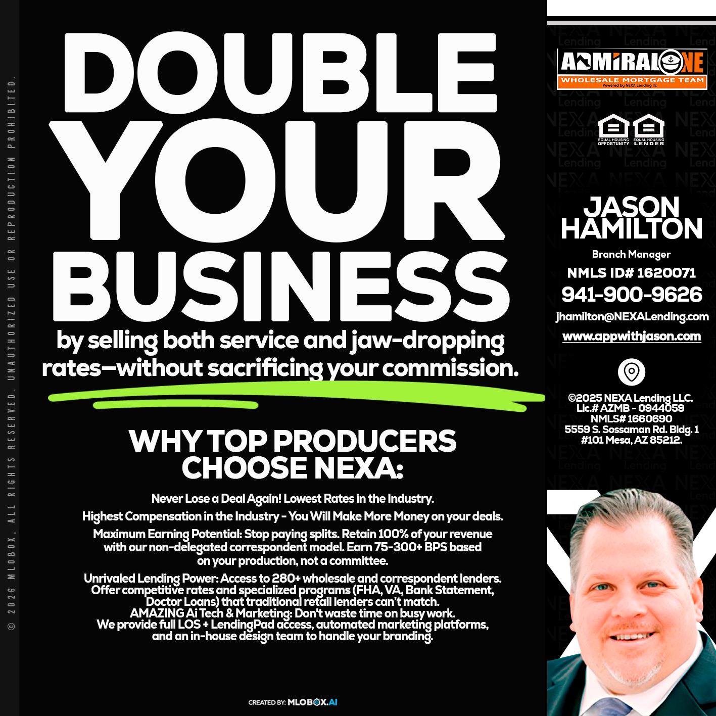 DOUBLE YOUR BUSINESS - Jason Hamilton -Branch Manager