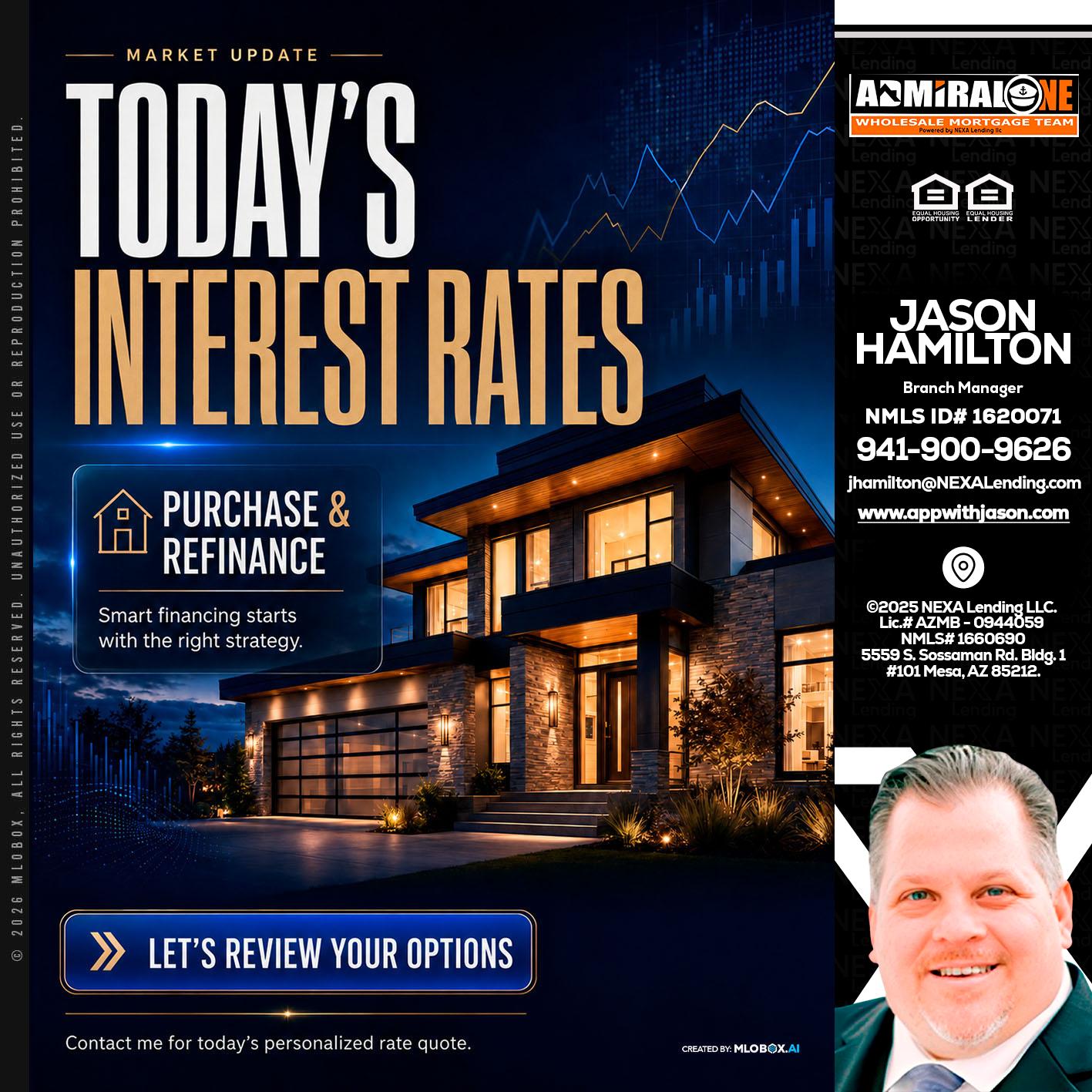 TODAYS RATES - Jason Hamilton -Branch Manager