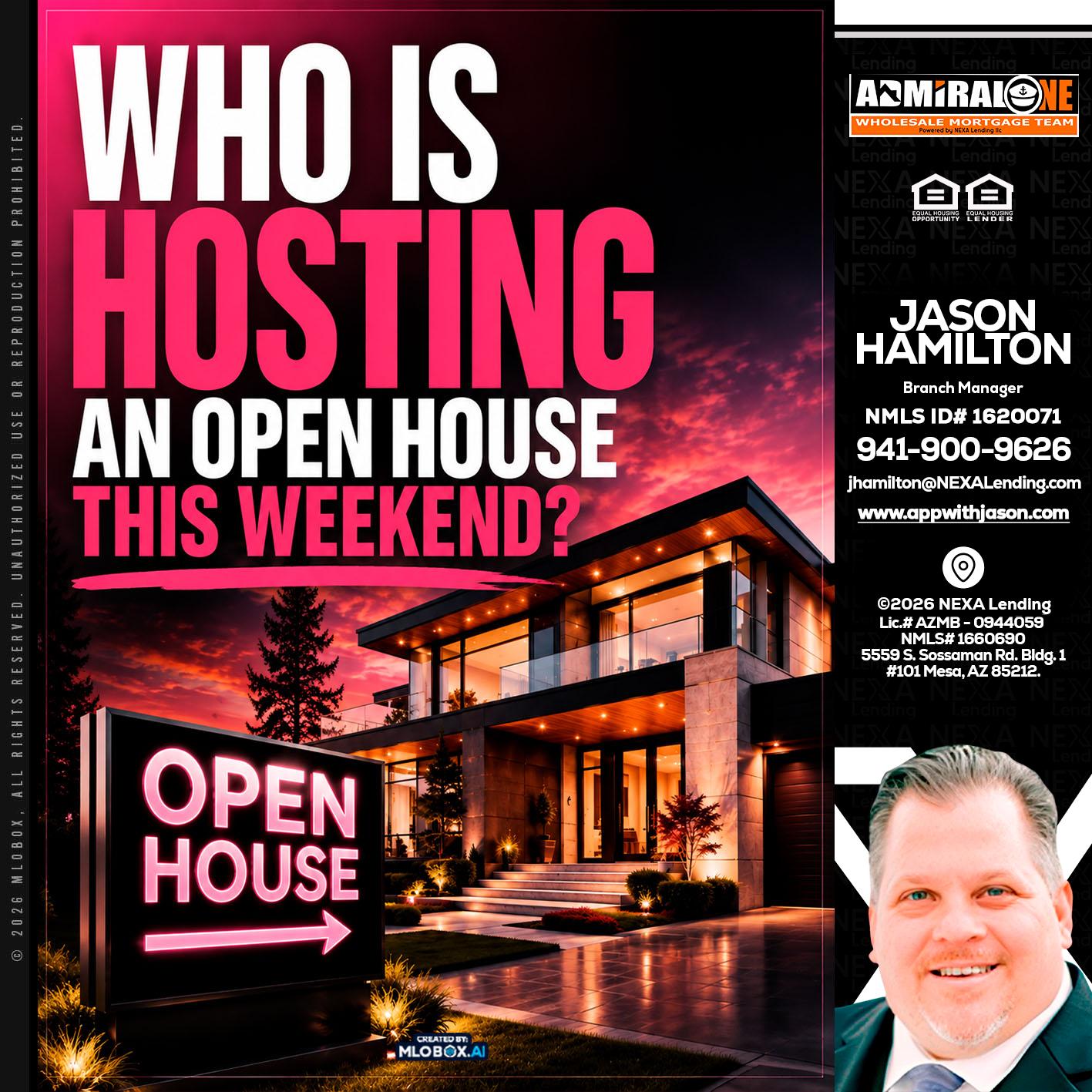 who's is hosting - Jason Hamilton -Branch Manager