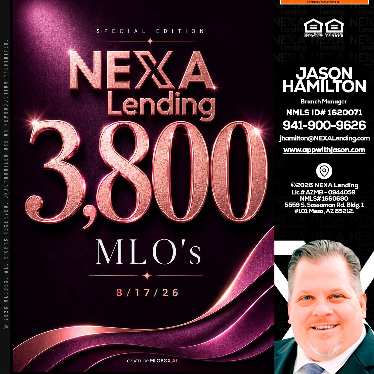 3800 MLOs - Jason Hamilton -Branch Manager
